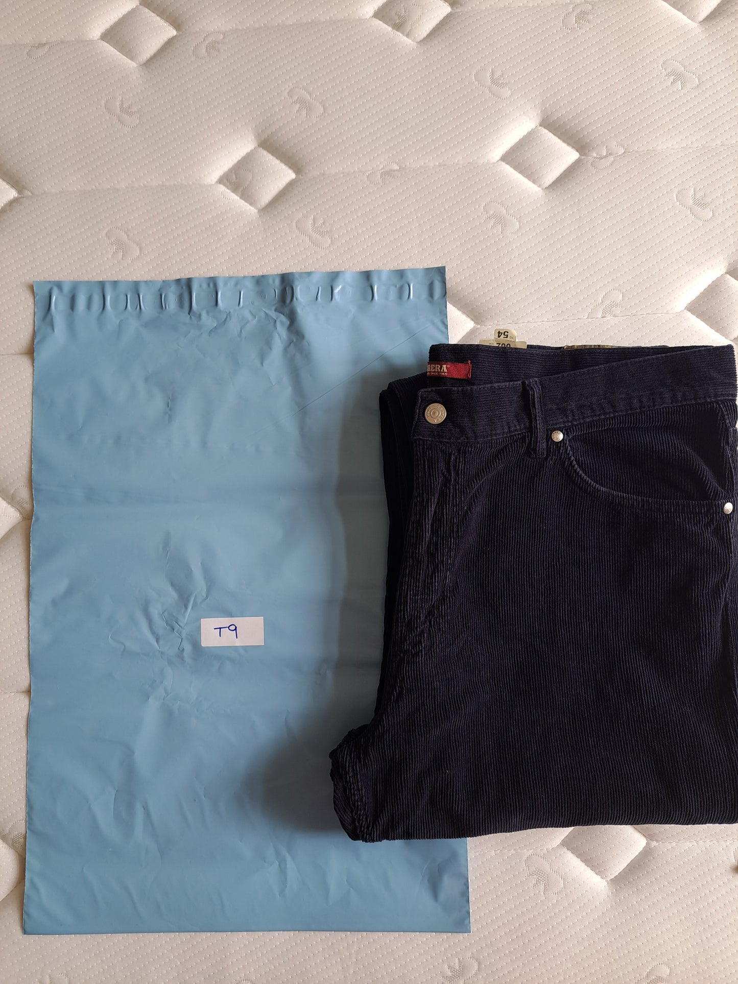 Carrera Navy Corduroy Trousers Straight Leg W38