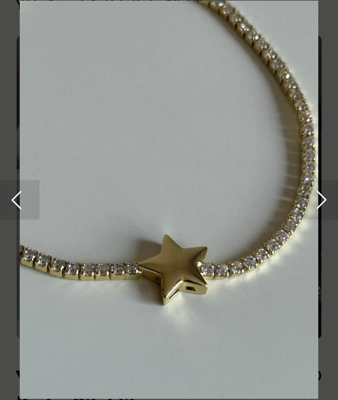 Adjustable Gold Star Tennis Bracelet – Dainty Sparkle Chain