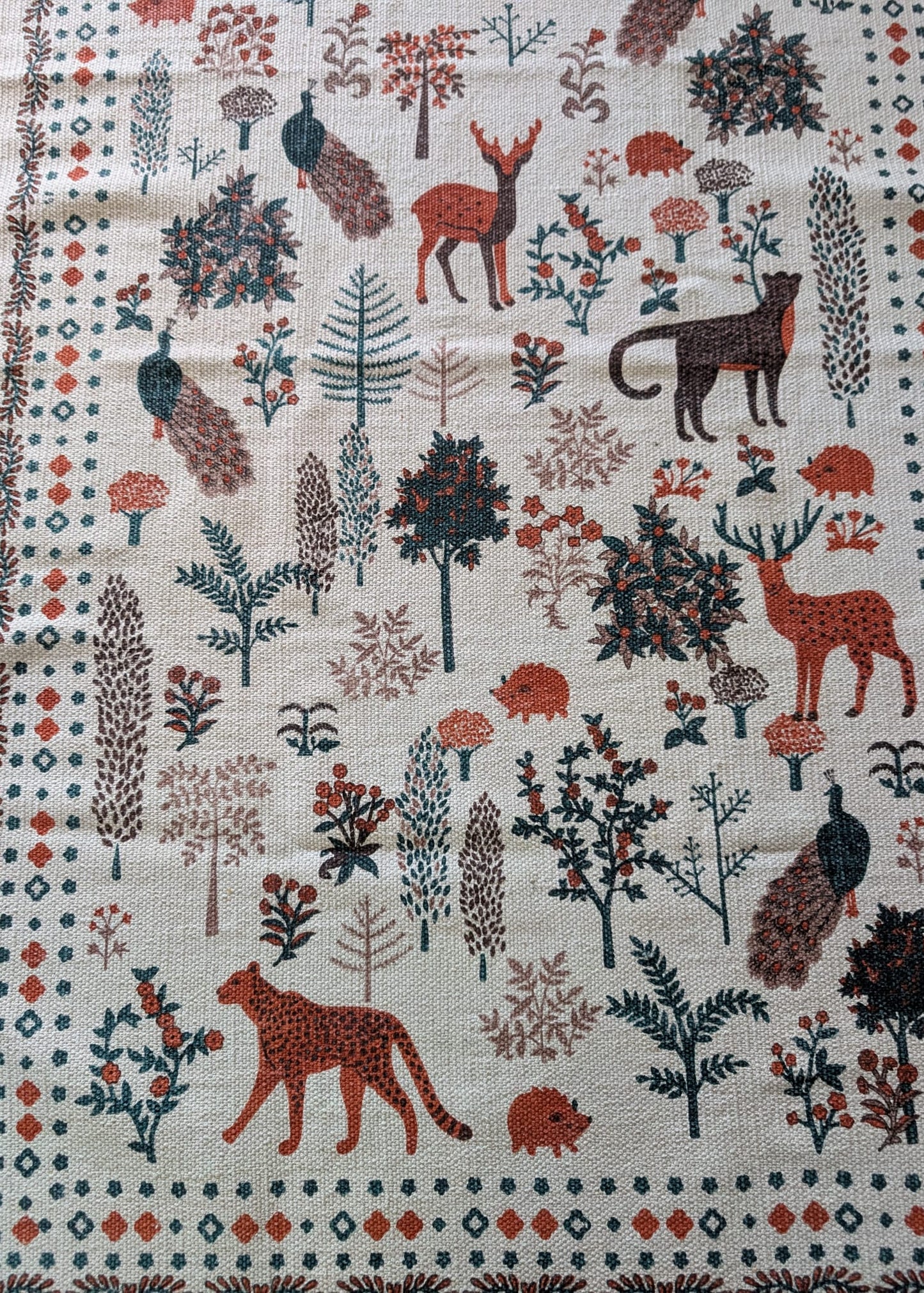 Woodland Animal Print Rug 90x150cm