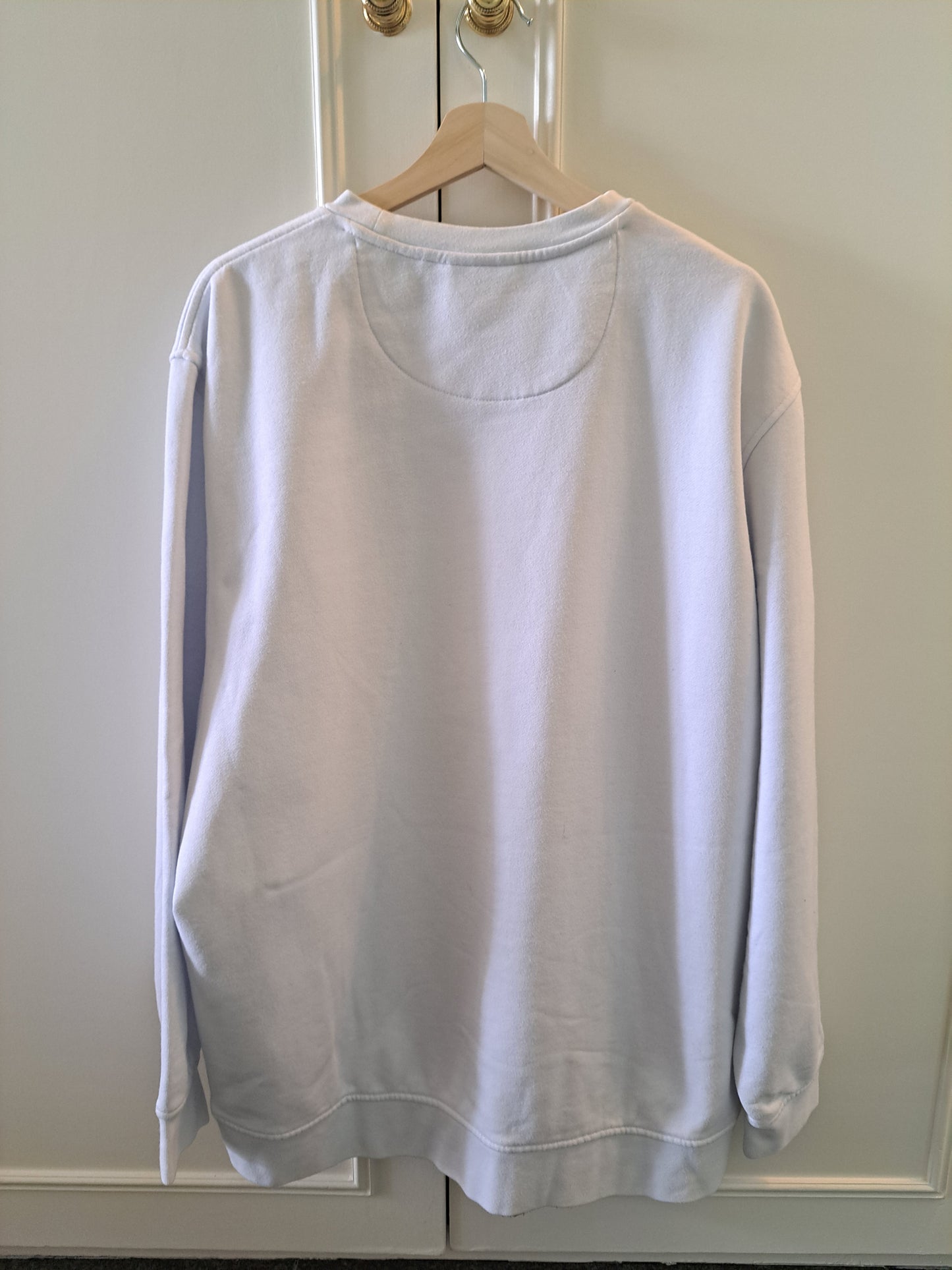 Lacoste Sport White Sweatshirt Crew Neck Logo Casual Tennis Minimalist Unisex