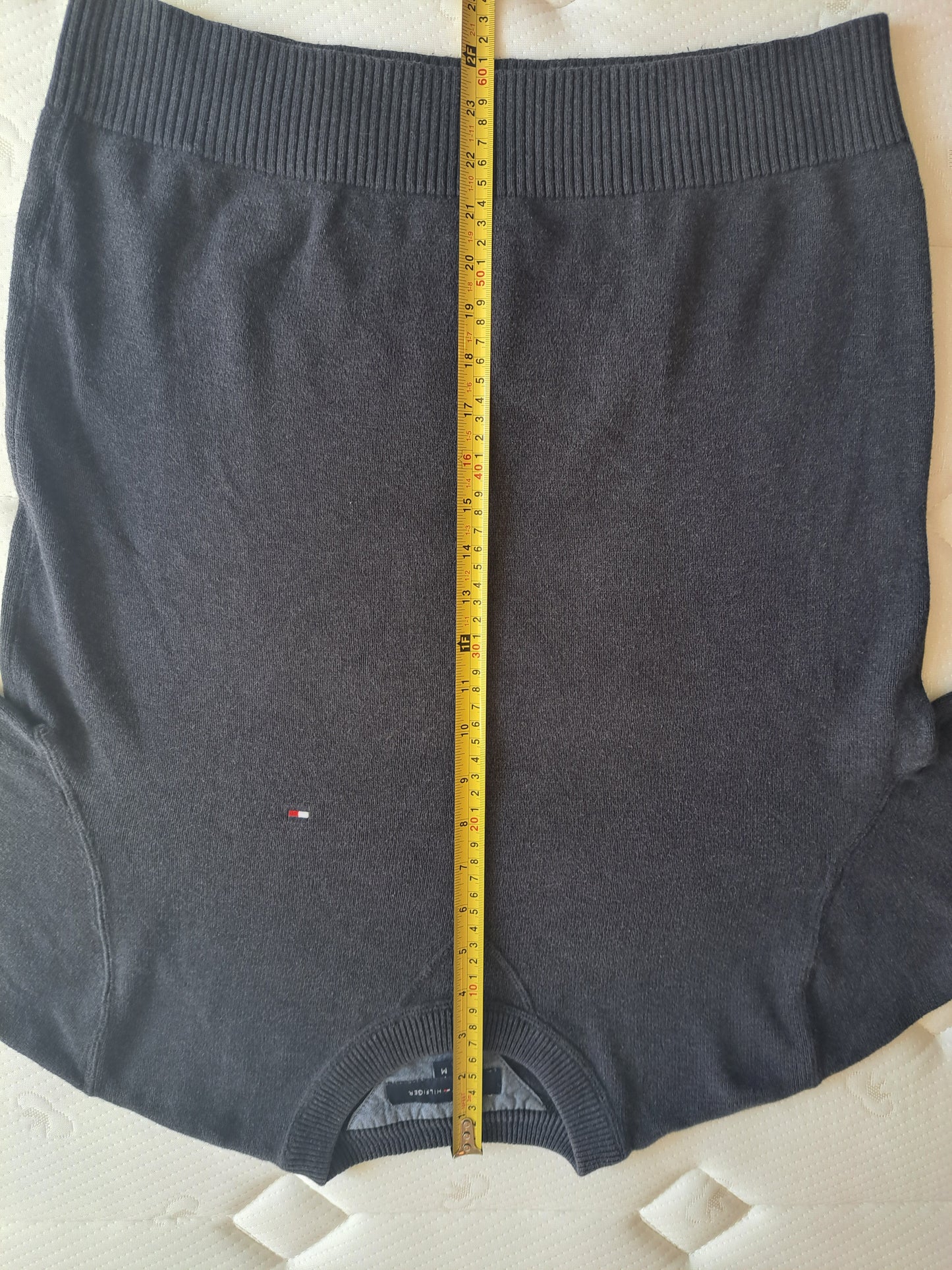 Tommy Hilfiger Crew Neck Jumper Grey Cotton Knit Size M
