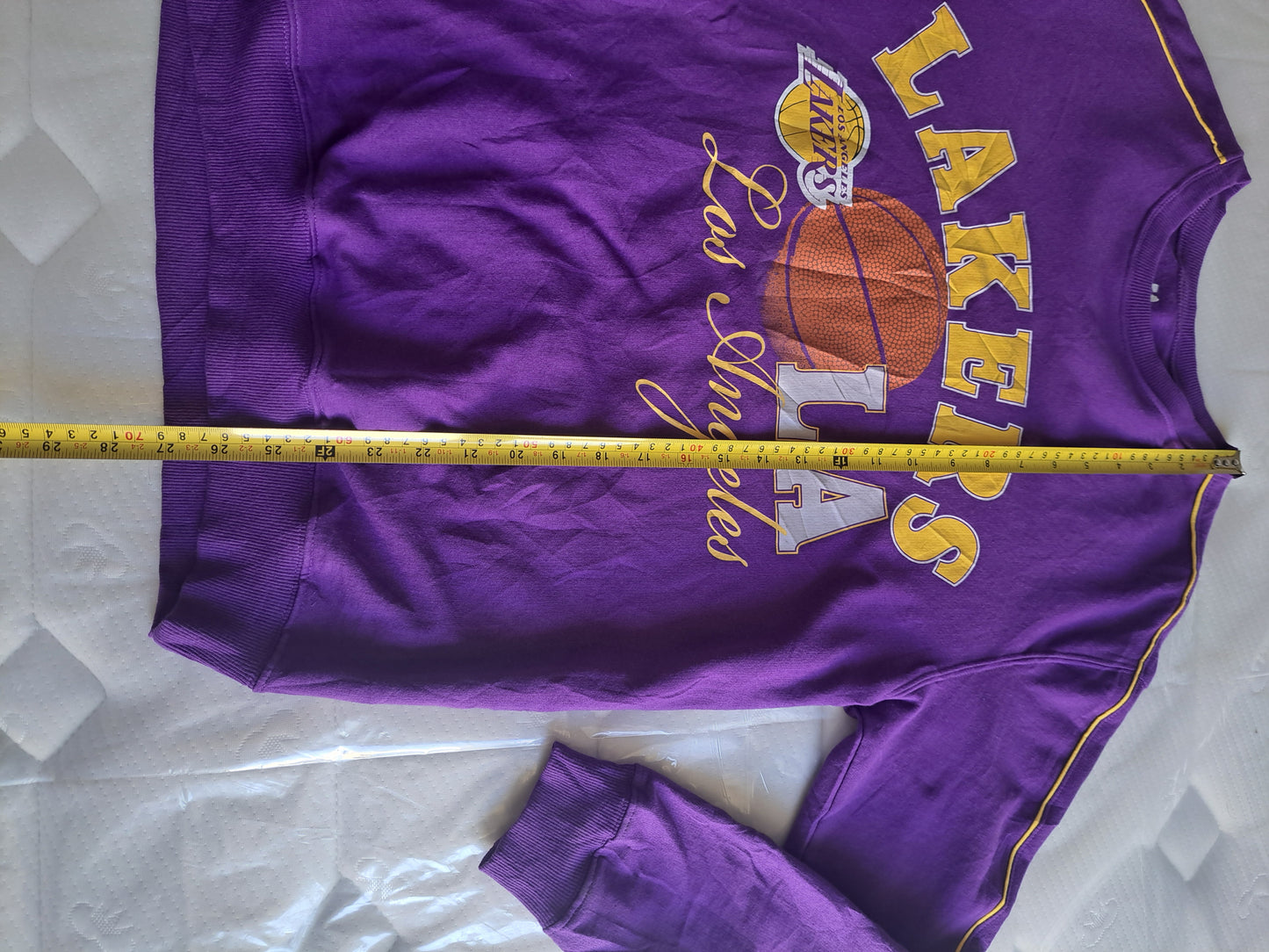 NBA Los Angeles Lakers Purple Sweatshirt M Basketball Oversized Streetwear Y2K