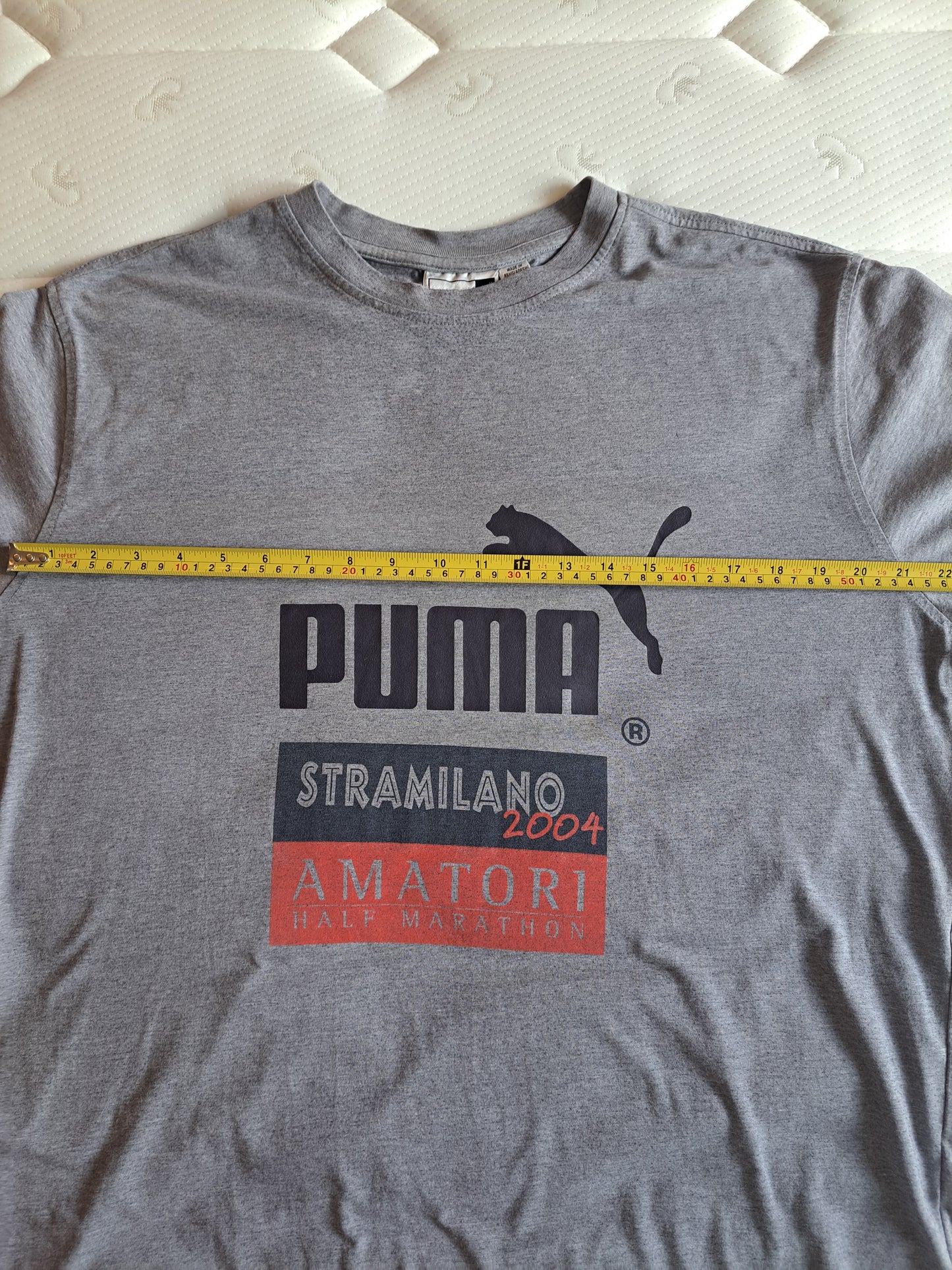 Puma Graphic T Shirt Grey Casual Sportswear Tee Size XL