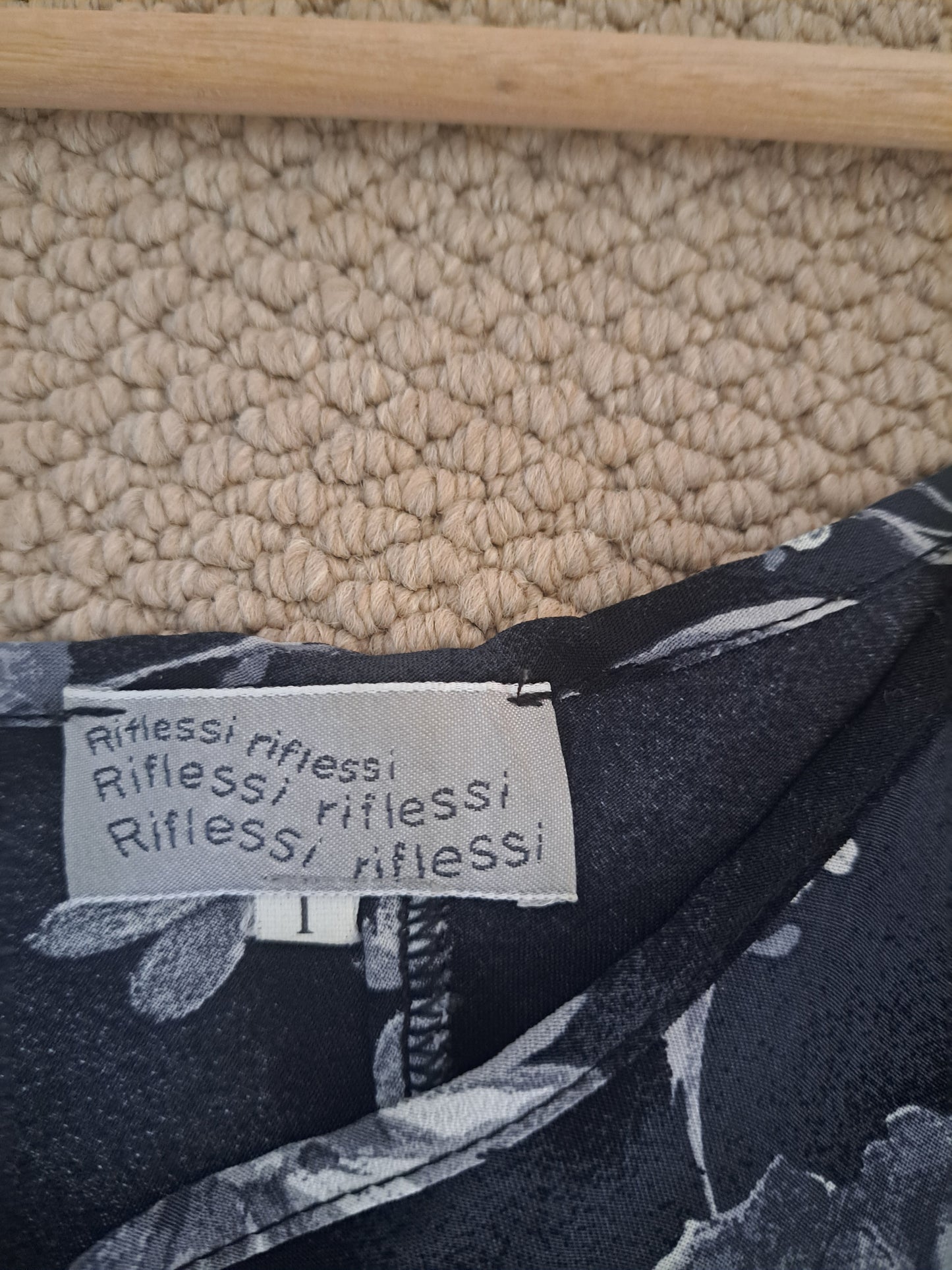 Riflessi Floral Cami Top Black Sheer Strappy Summer Top
