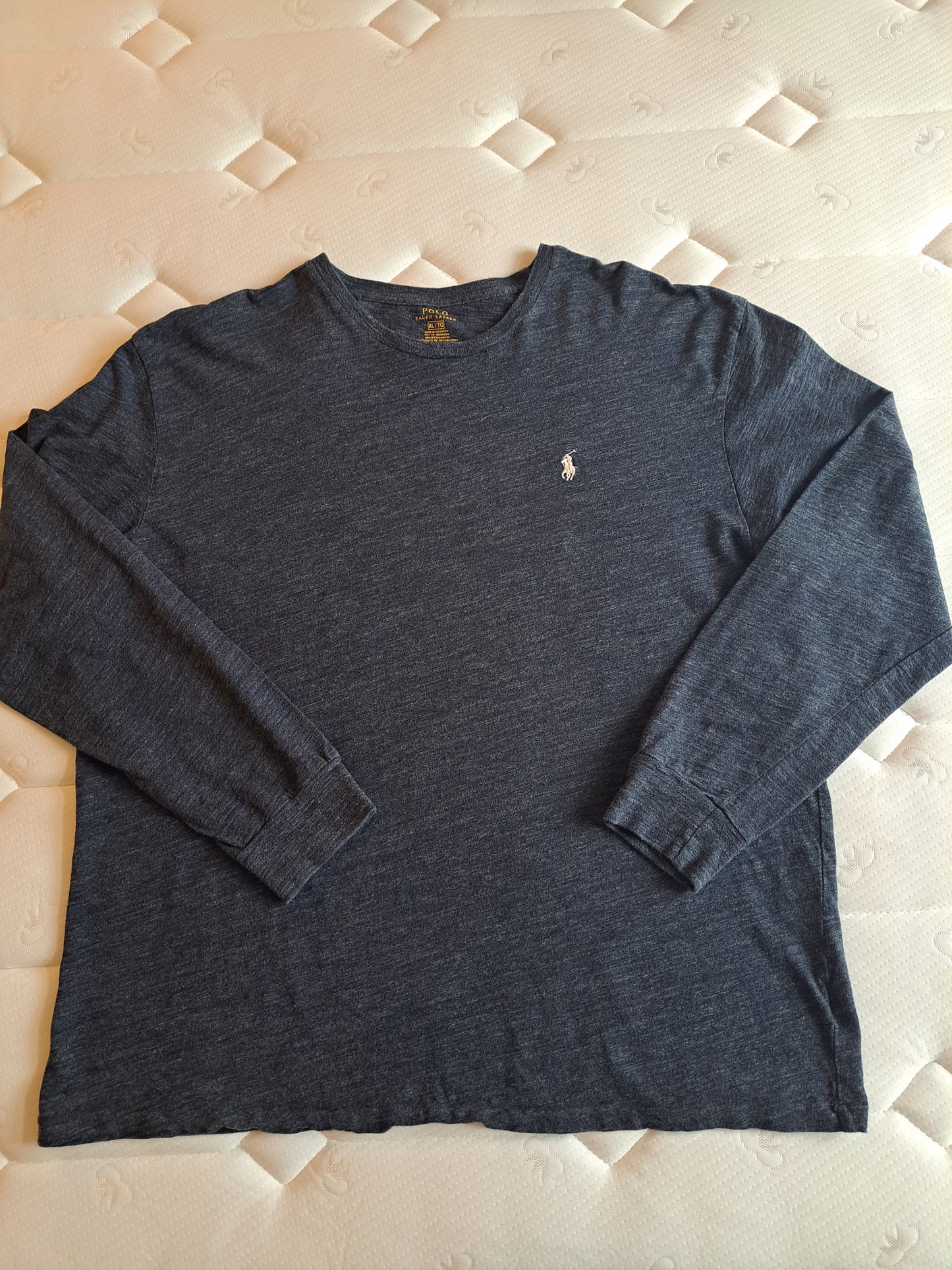 Polo Ralph Lauren Long Sleeve T-Shirt Grey Cotton Size XL