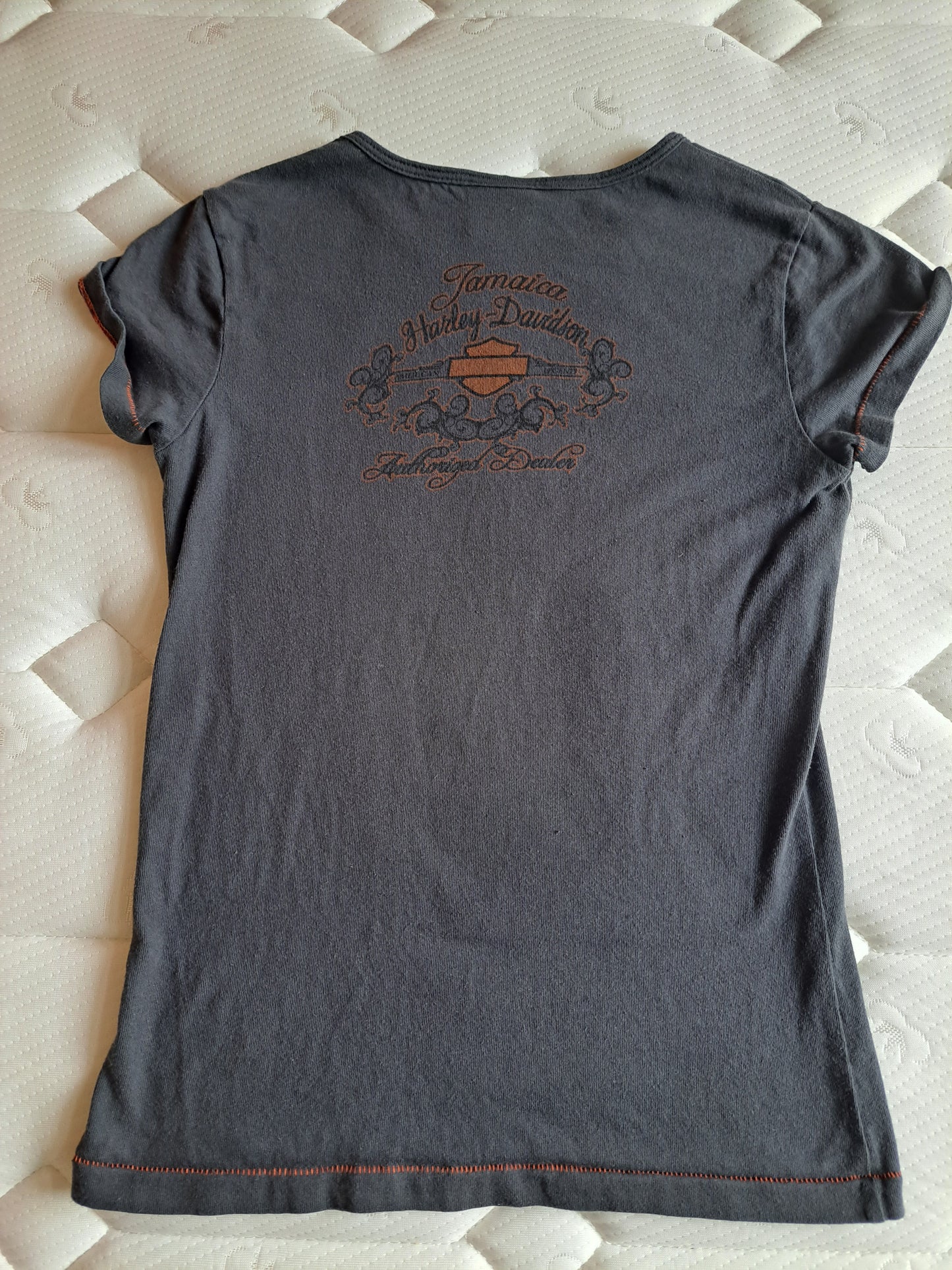 Harley-Davidson Graphic T Shirt Grey Biker Rock Style Women’s Size M 100% Cotton