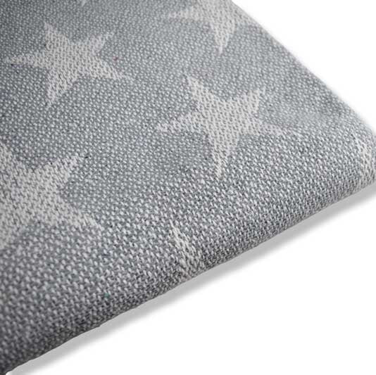 Grey Star Reversible Cotton Throw Blanket – Soft Woven Sofa & Bed Throw 130x150cm