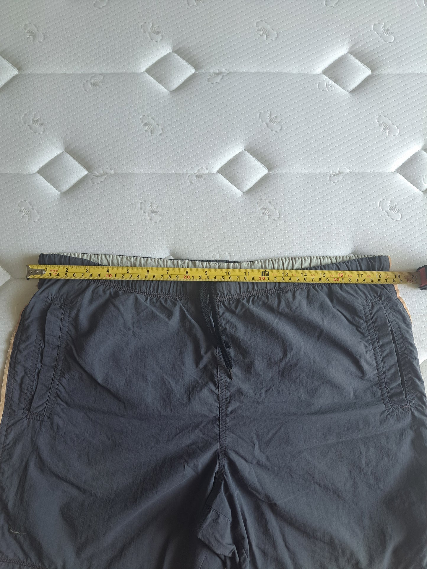Nike Swim Shorts Grey Mesh Lined Y2K Style Size Medium
