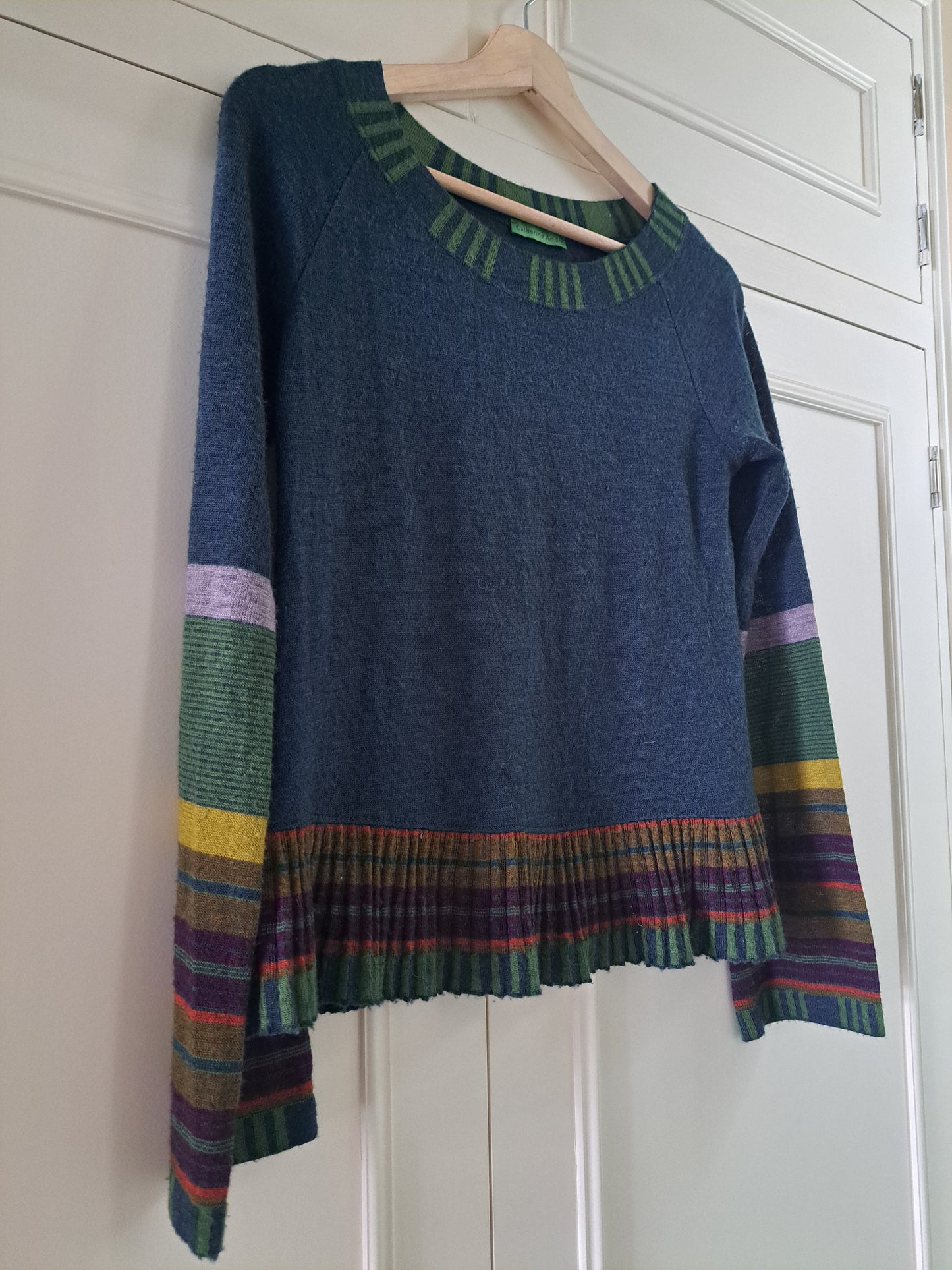 Catherine André Made in France Colour Block Jumper Size S Artistic Knit Sweater