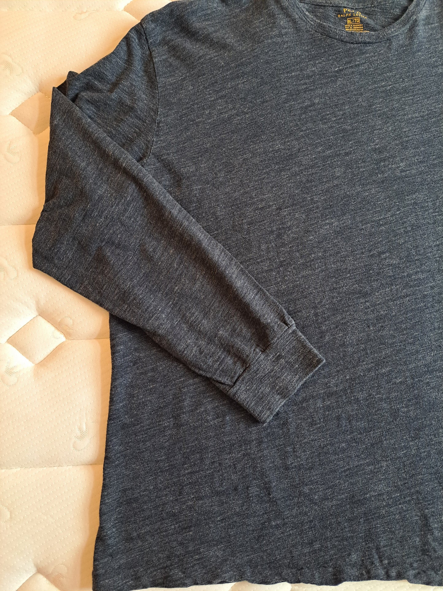 Polo Ralph Lauren Long Sleeve T-Shirt Grey Cotton Size XL