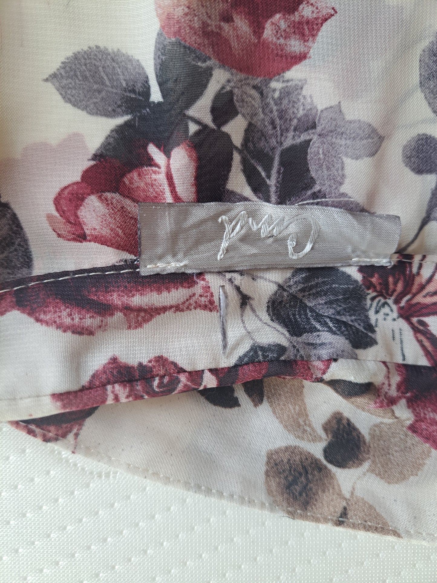K&D Floral Chiffon Blouse Size 20 Sheer Rose Print Longline Top