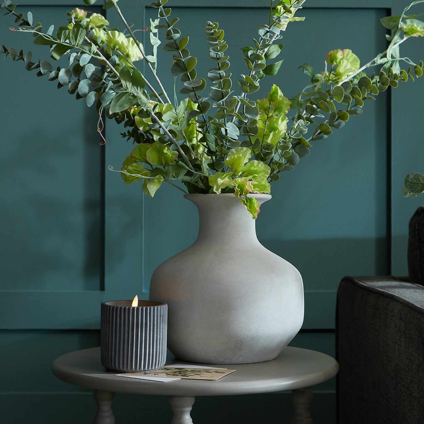 Bloomville Squat Stone Vase