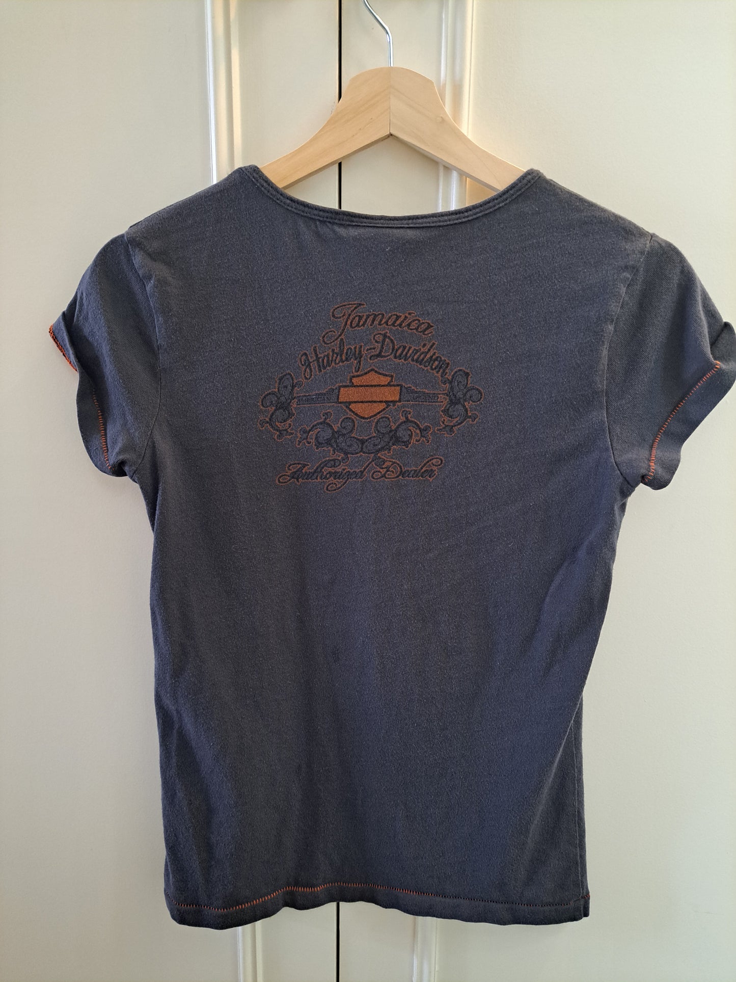 Harley-Davidson Graphic T Shirt Grey Biker Rock Style Women’s Size M 100% Cotton