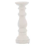 Matt White Large Ceramic Column Candle Holder