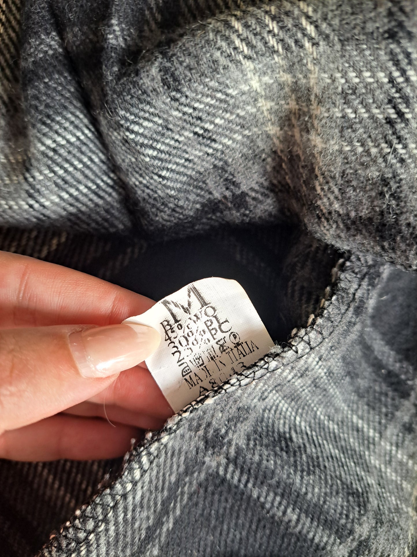 Made in Italy Grey Tartan Pleated Mini Skirt Check A-Line Schoolcore