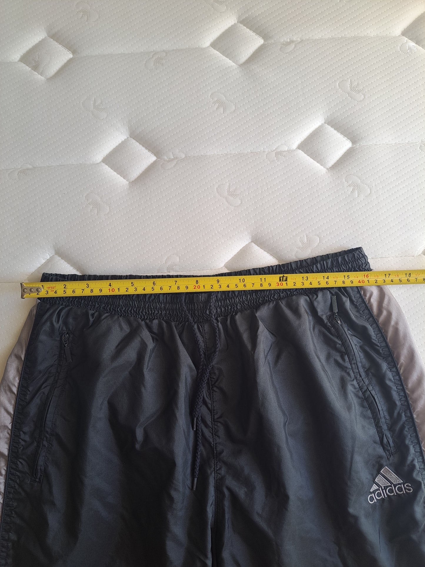 Adidas Grey Track Pants Windbreaker Joggers Size L