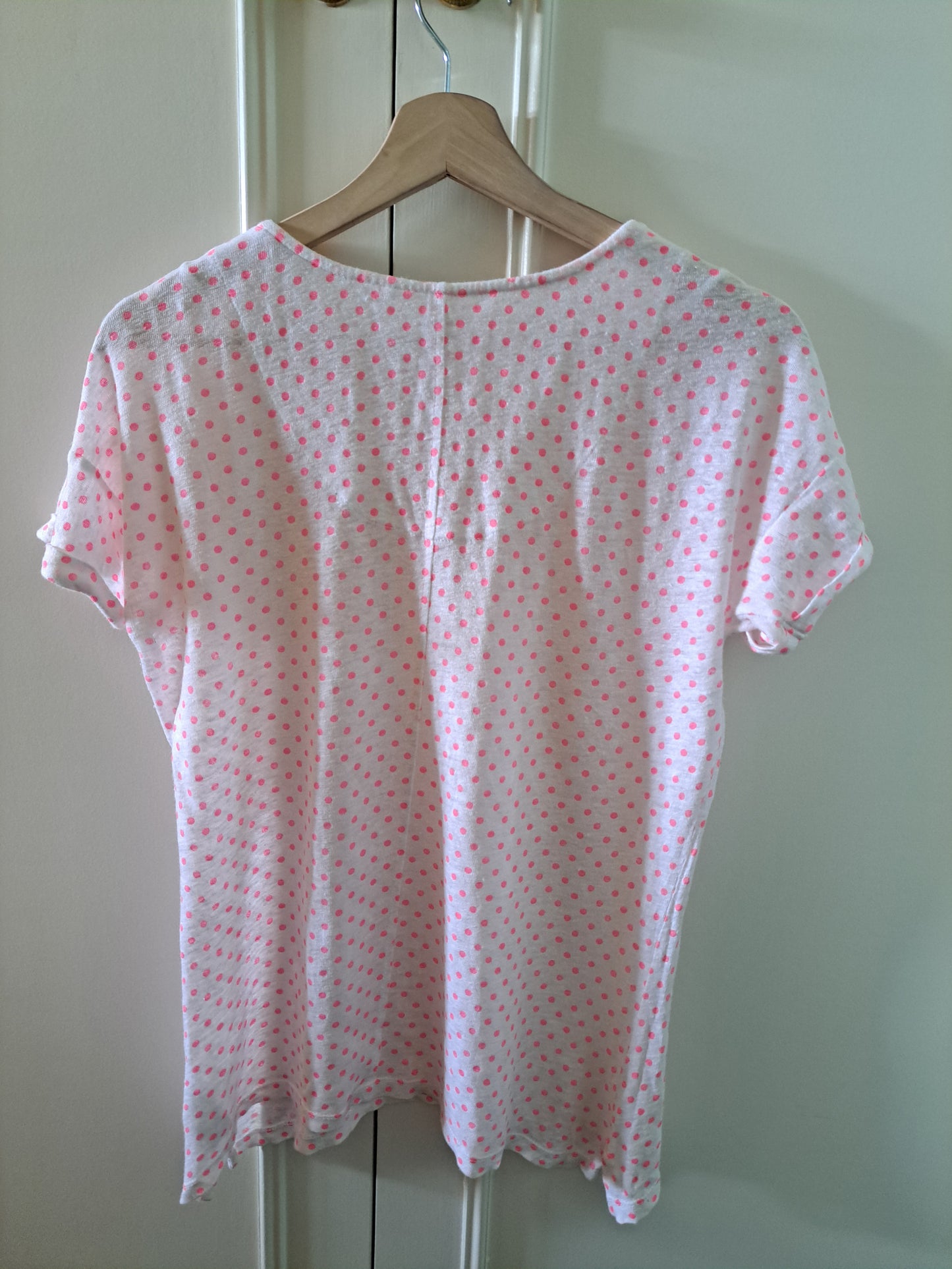 Next Pink Polka Dot T-Shirt Size 10 Cotton Blend Casual Top