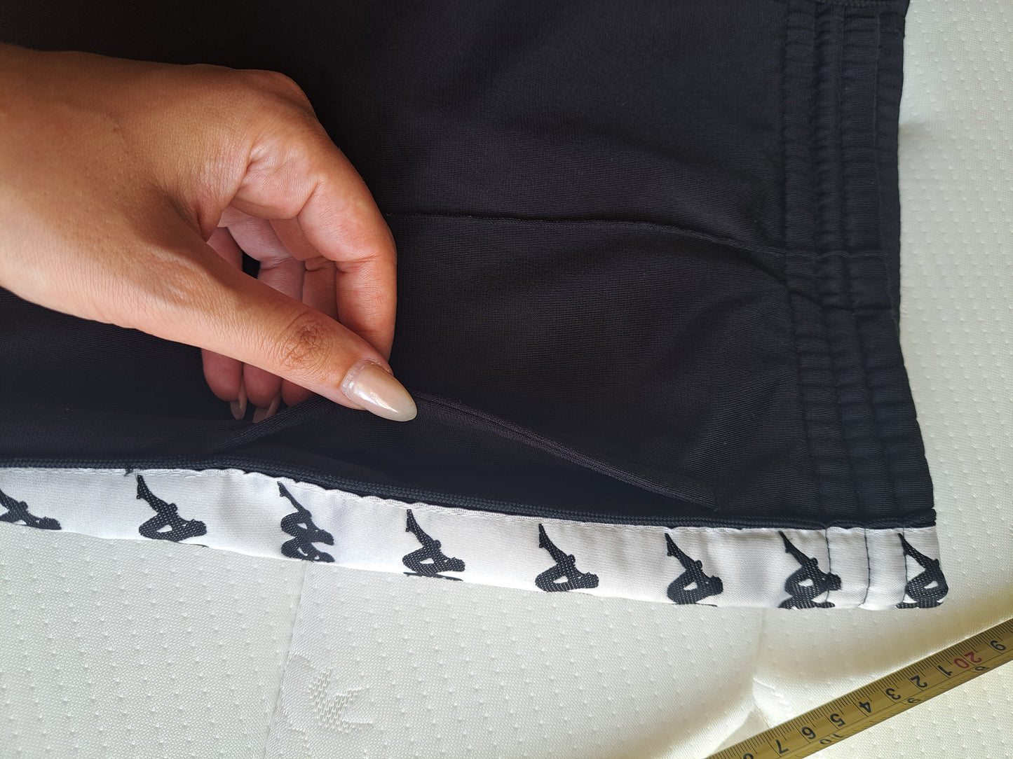 Kappa Black Track Pants Side Tape Joggers Y2K Sportswear Streetwear