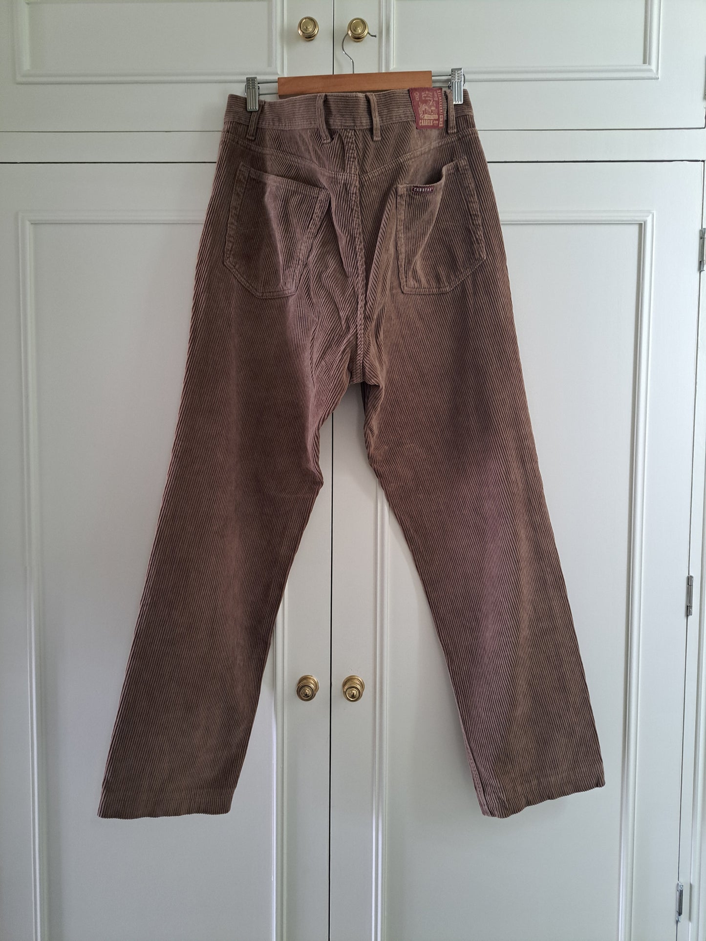 Carrera Beige Corduroy Trousers Straight Leg W40