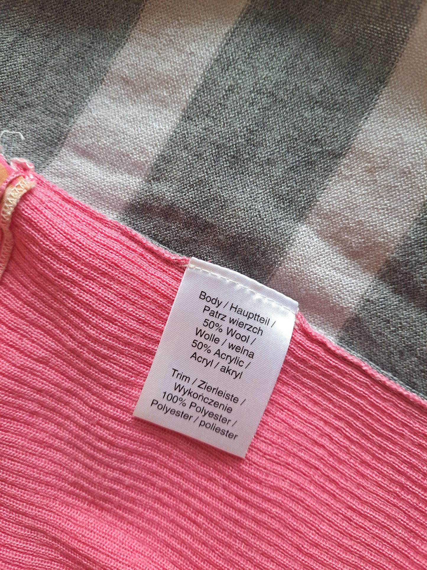 Clements Ribeiro Pink Floral Waterfall Cardigan XL Wool Blend Designer Knit