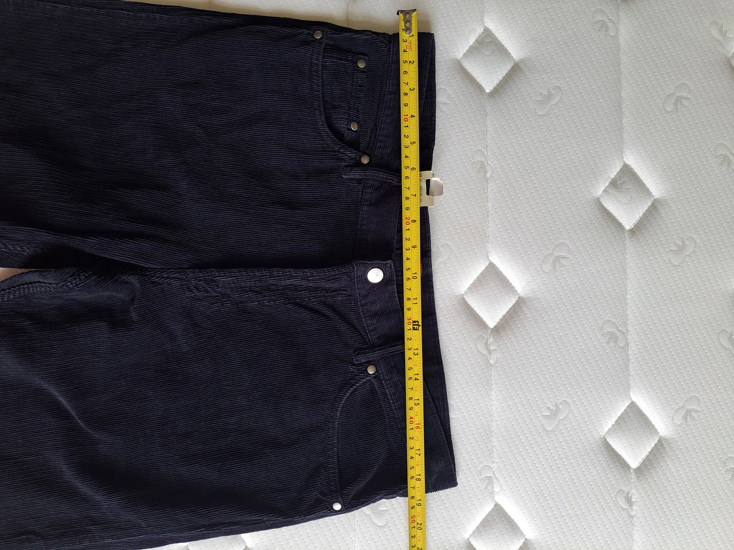 Carrera Navy Corduroy Trousers Straight Leg W38