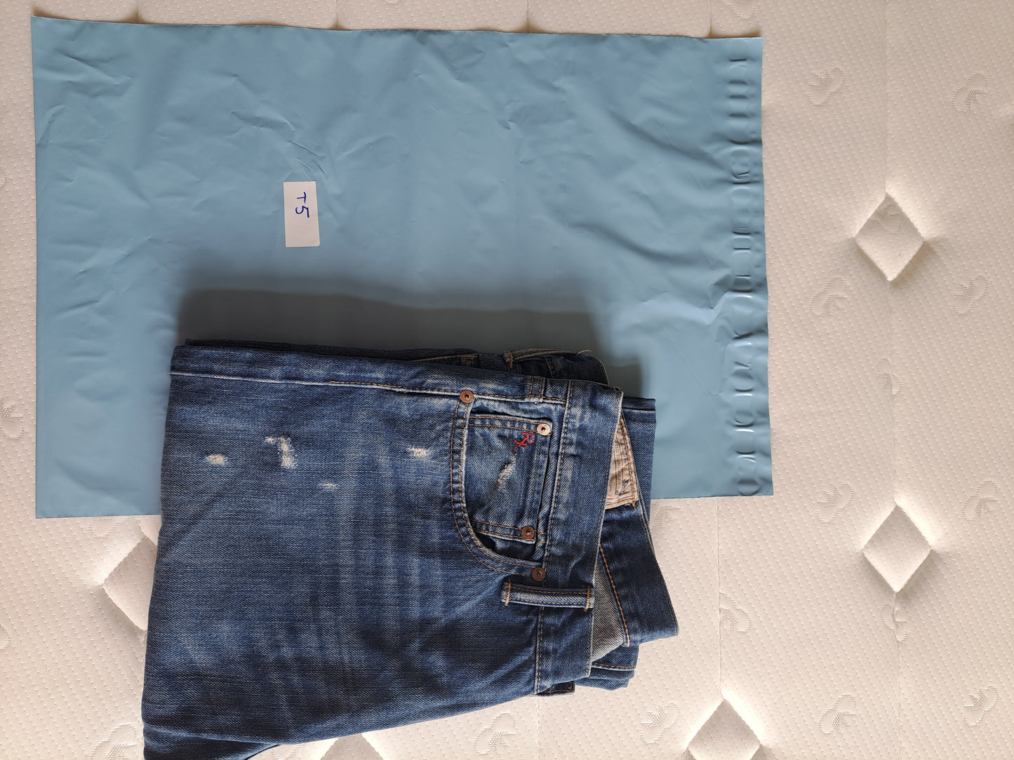 Polo Ralph Lauren Straight Leg Distressed Blue Denim Jeans W34 L32