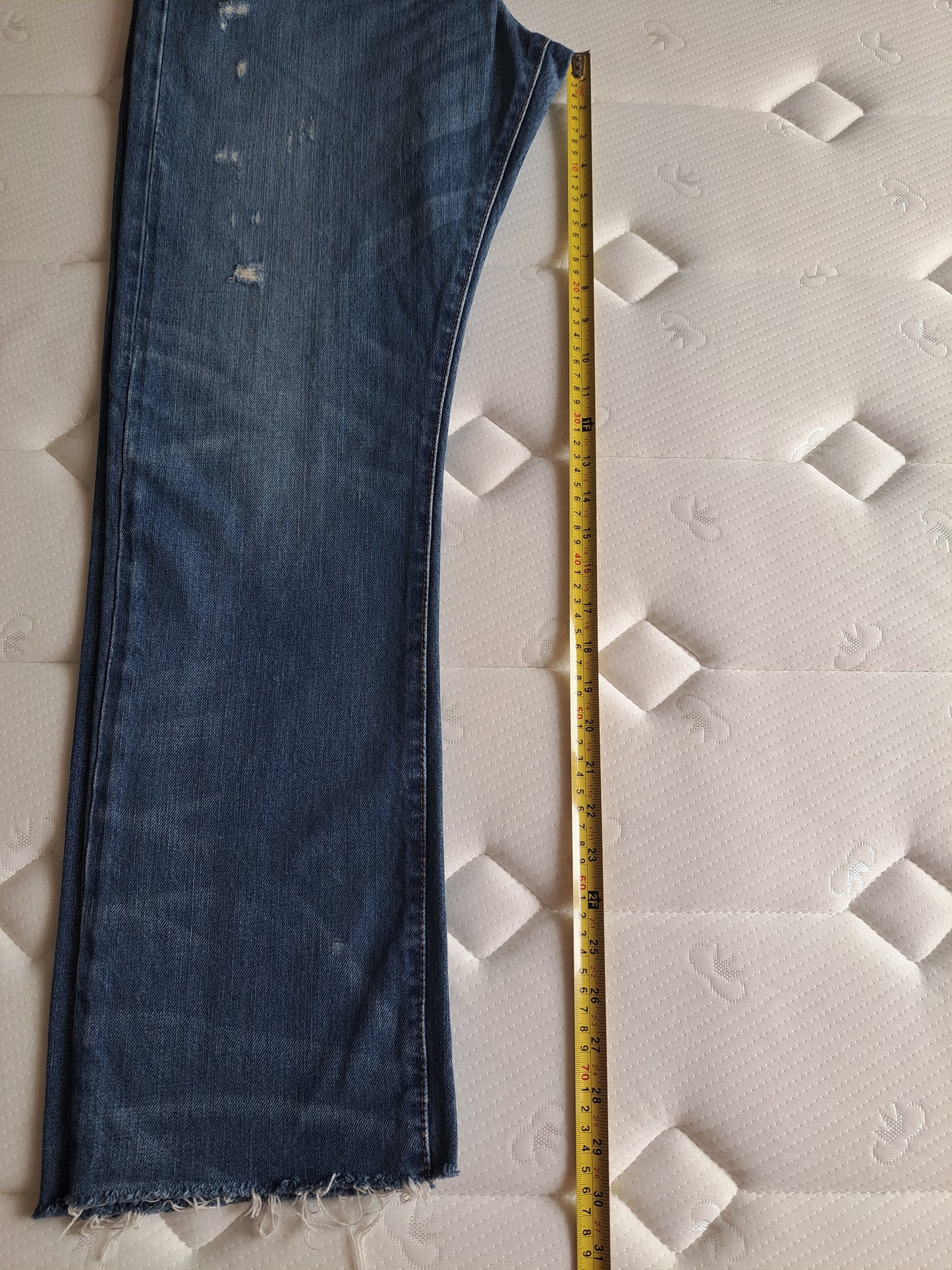 Polo Ralph Lauren Straight Leg Distressed Blue Denim Jeans W34 L32