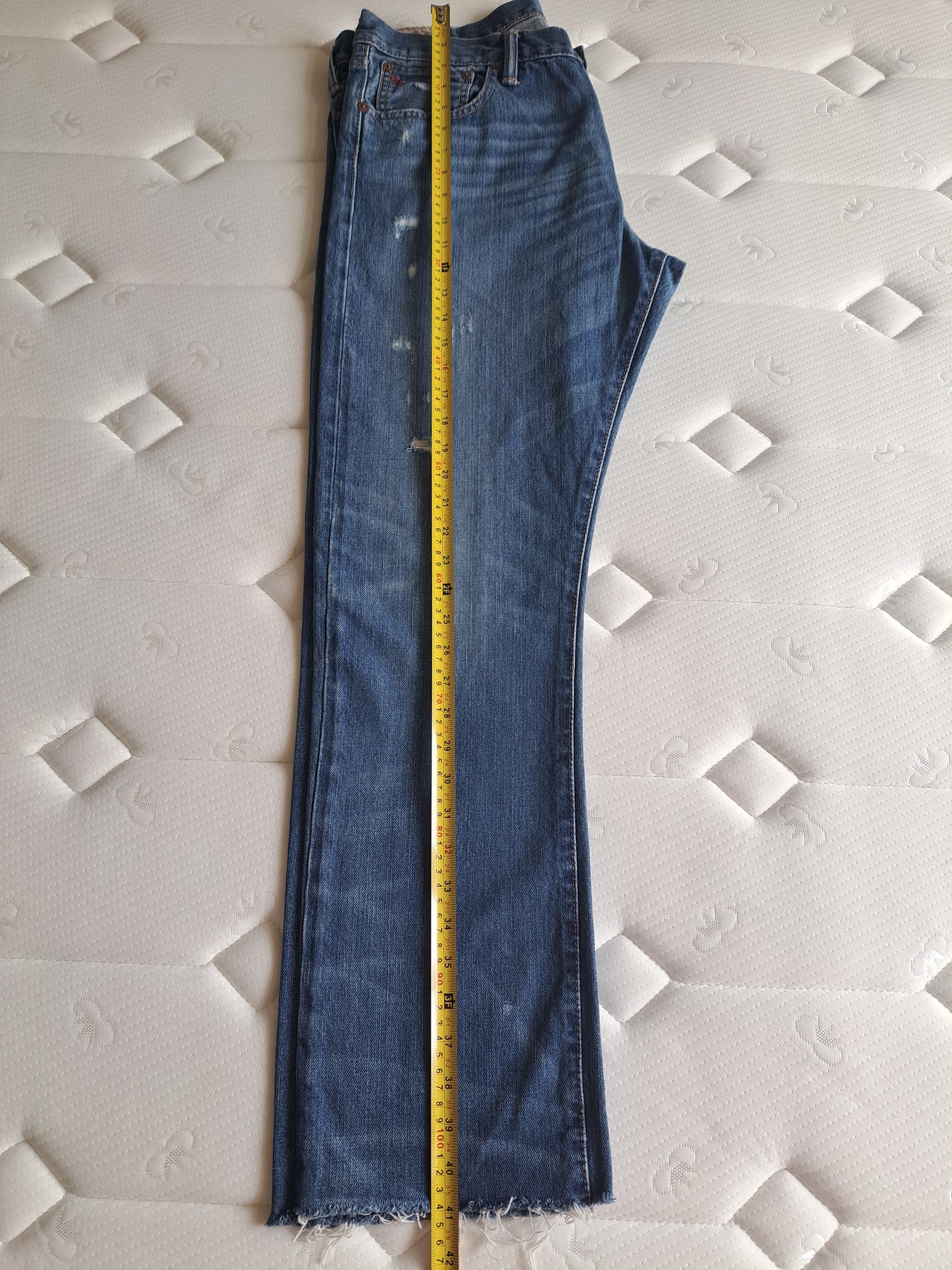 Polo Ralph Lauren Straight Leg Distressed Blue Denim Jeans W34 L32