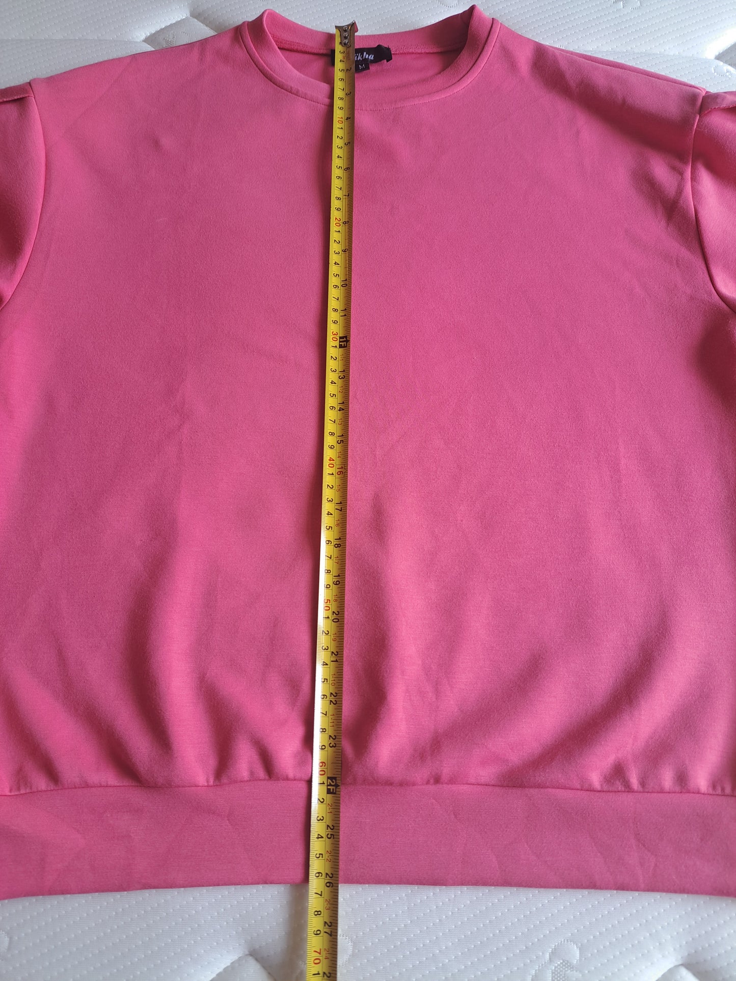 Aikha Pink Ruffle Sleeve Sweatshirt Size M Statement Sleeve Jumper
