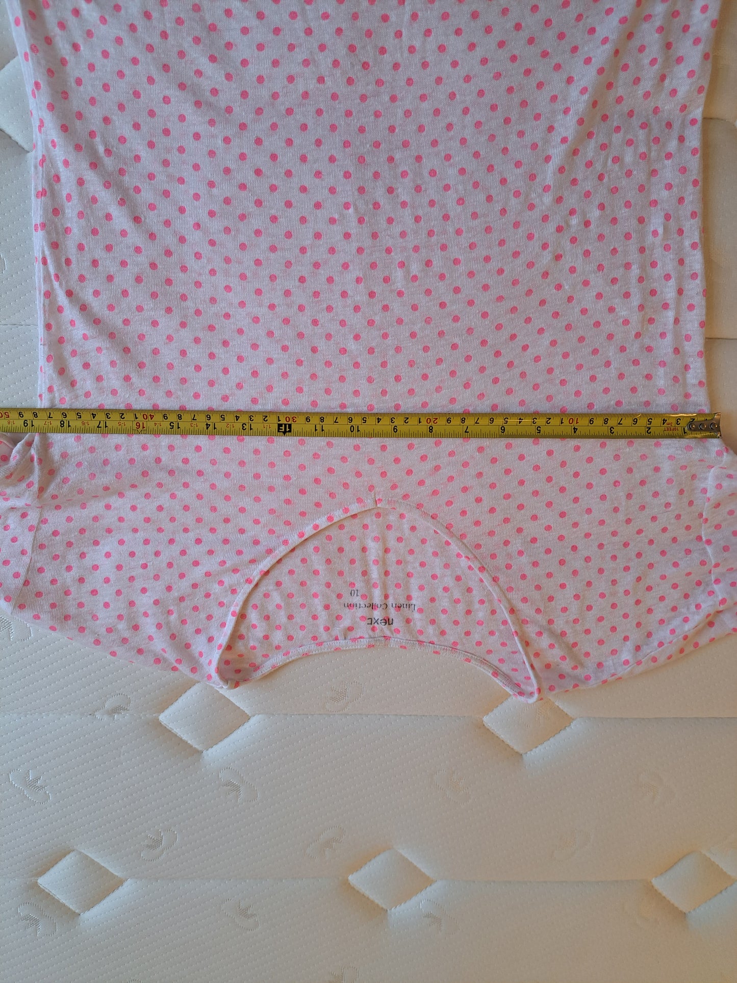 Next Pink Polka Dot T-Shirt Size 10 Cotton Blend Casual Top