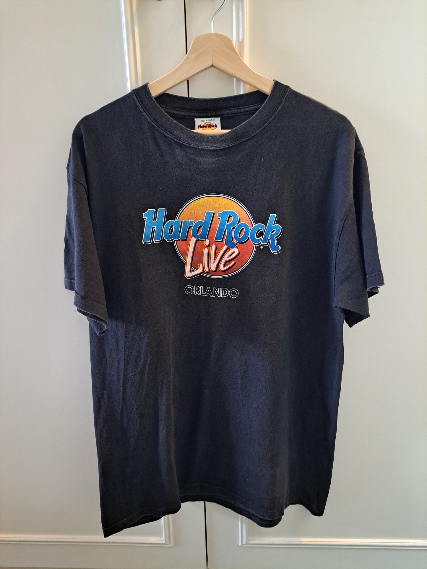 Hard Rock Cafe Orlando Graphic T Shirt Black Logo Tee Size Large