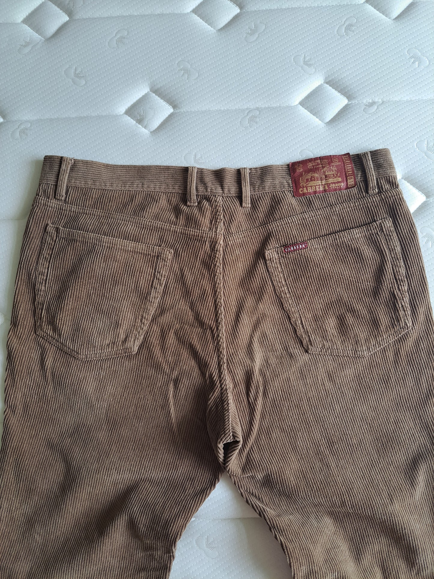 Carrera Beige Corduroy Trousers Straight Leg W40