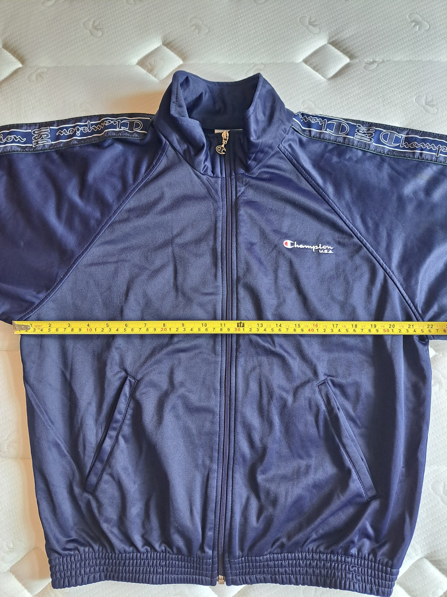 Champion Navy Track Jacket Small Zip Up Sports Jacket Y2K Athleisure