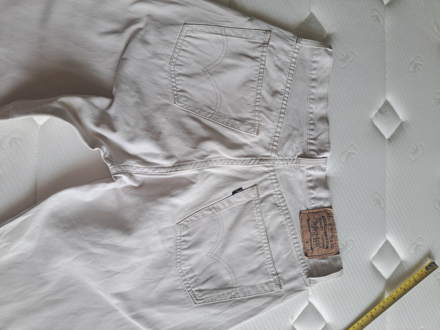 Levi's White Straight Leg Jeans Casual Cotton Denim Trousers W30 L32