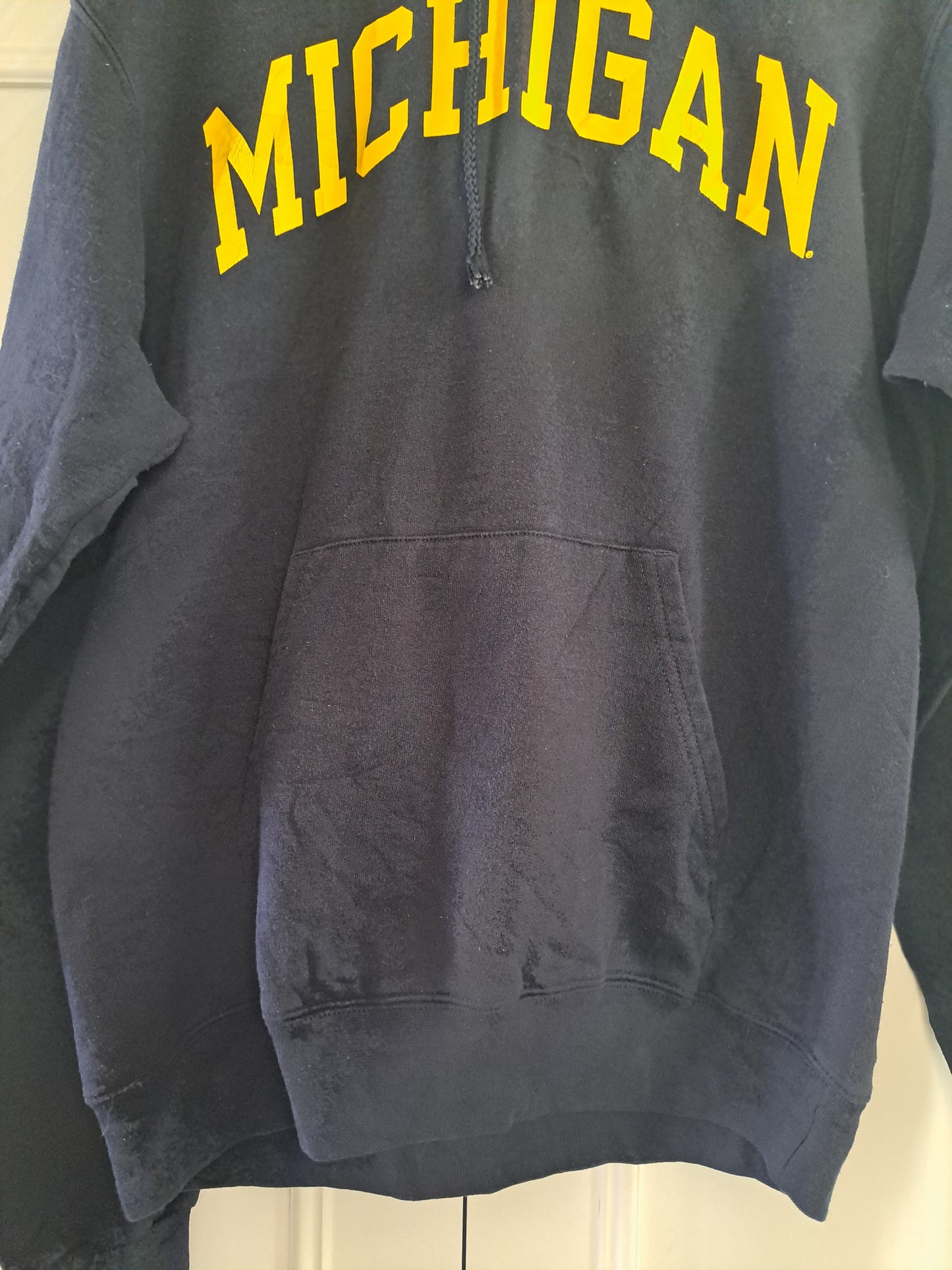 Champion Michigan Hoodie Navy S Varsity College Pullover Y2K Streetwear Sweatshi