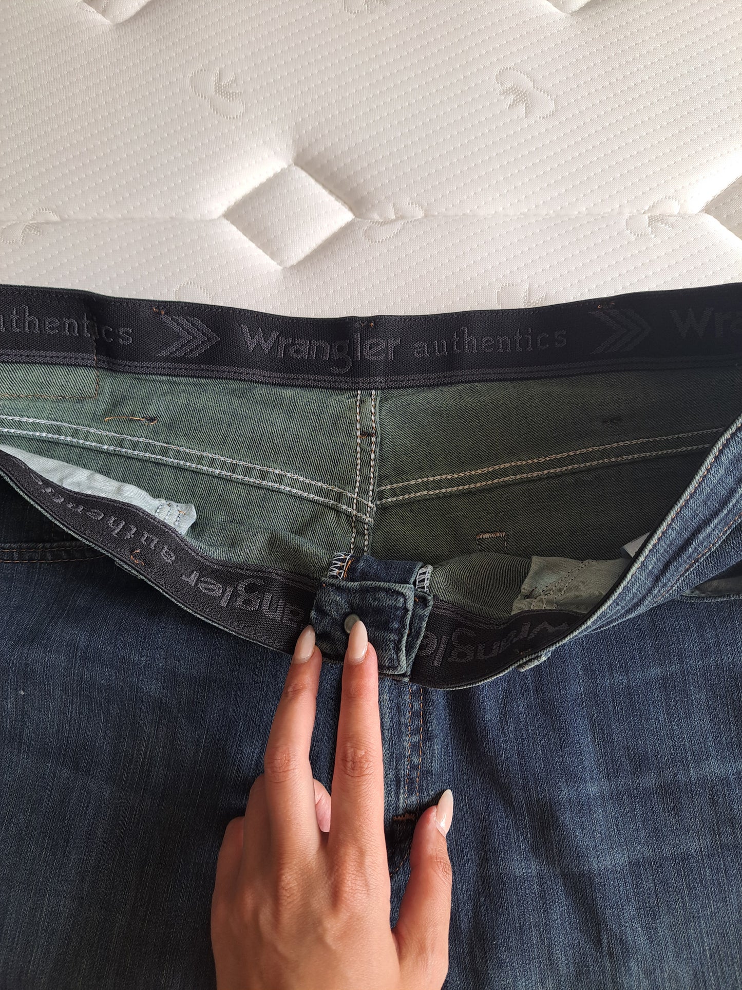 Wrangler Straight Leg Jeans Blue Denim W32 L32