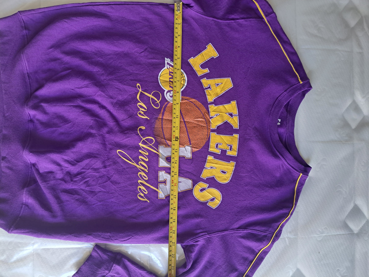 NBA Los Angeles Lakers Purple Sweatshirt M Basketball Oversized Streetwear Y2K