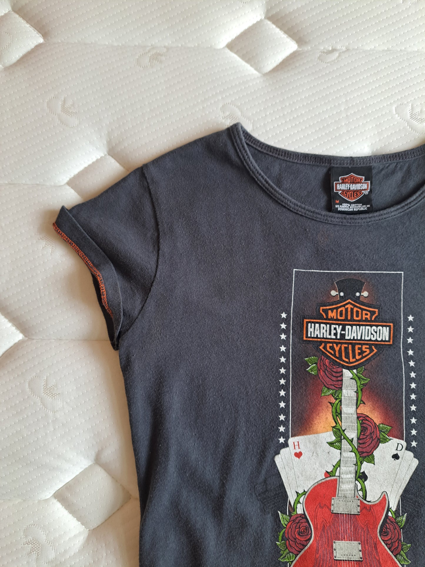 Harley-Davidson Graphic T Shirt Grey Biker Rock Style Women’s Size M 100% Cotton