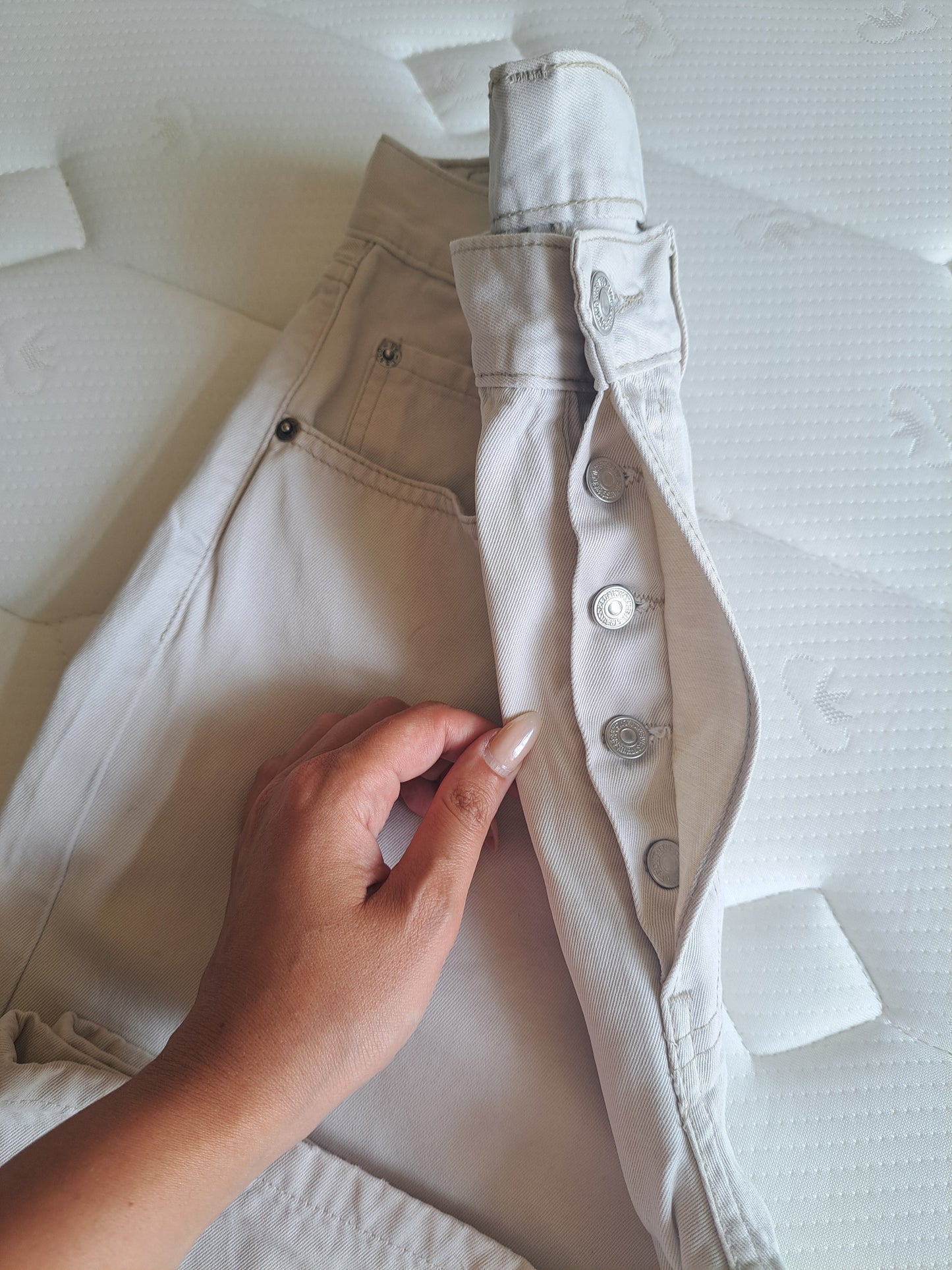 Levi's White Straight Leg Jeans Casual Cotton Denim Trousers W30 L32