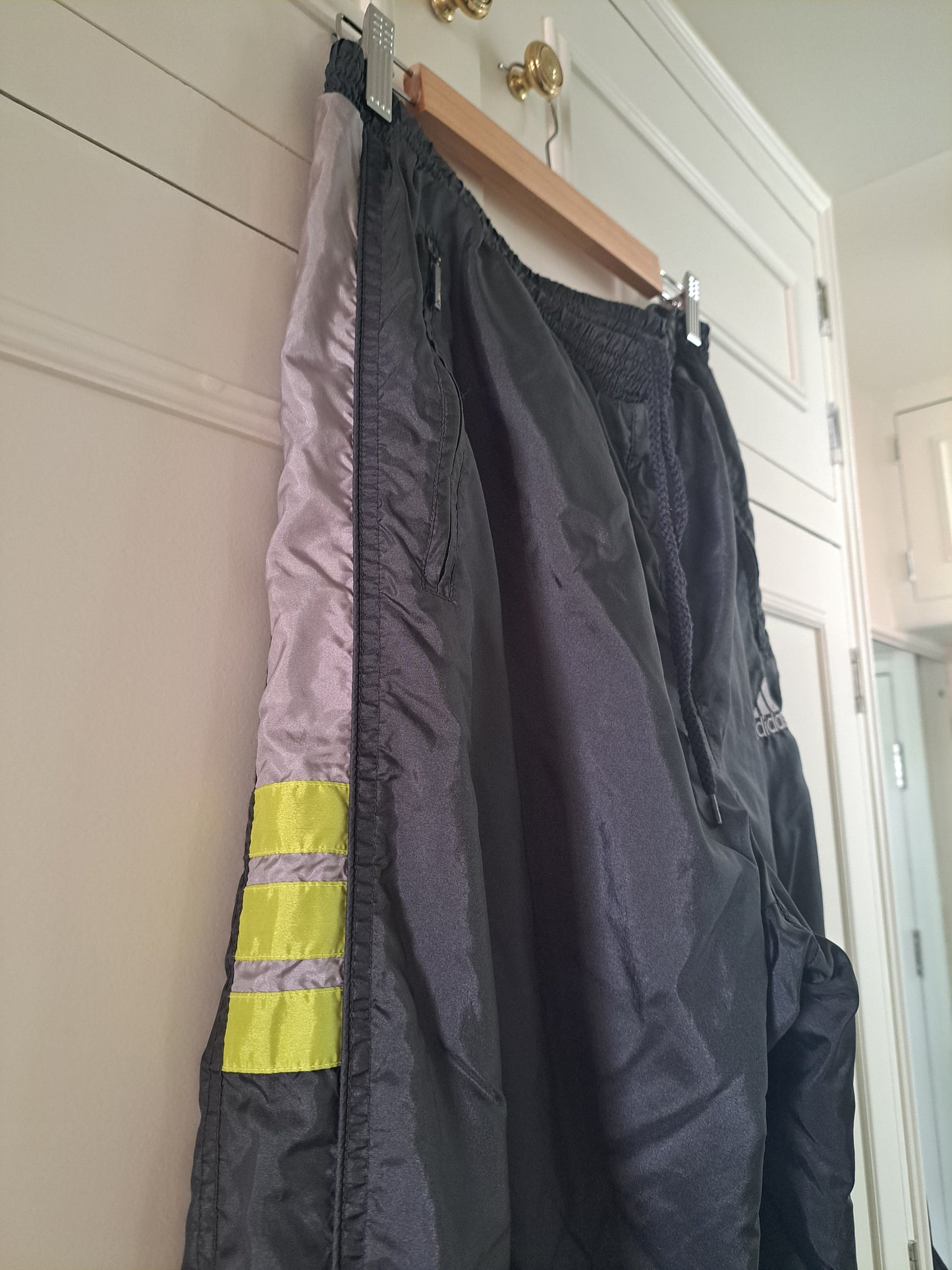 Adidas Grey Track Pants Windbreaker Joggers Size L
