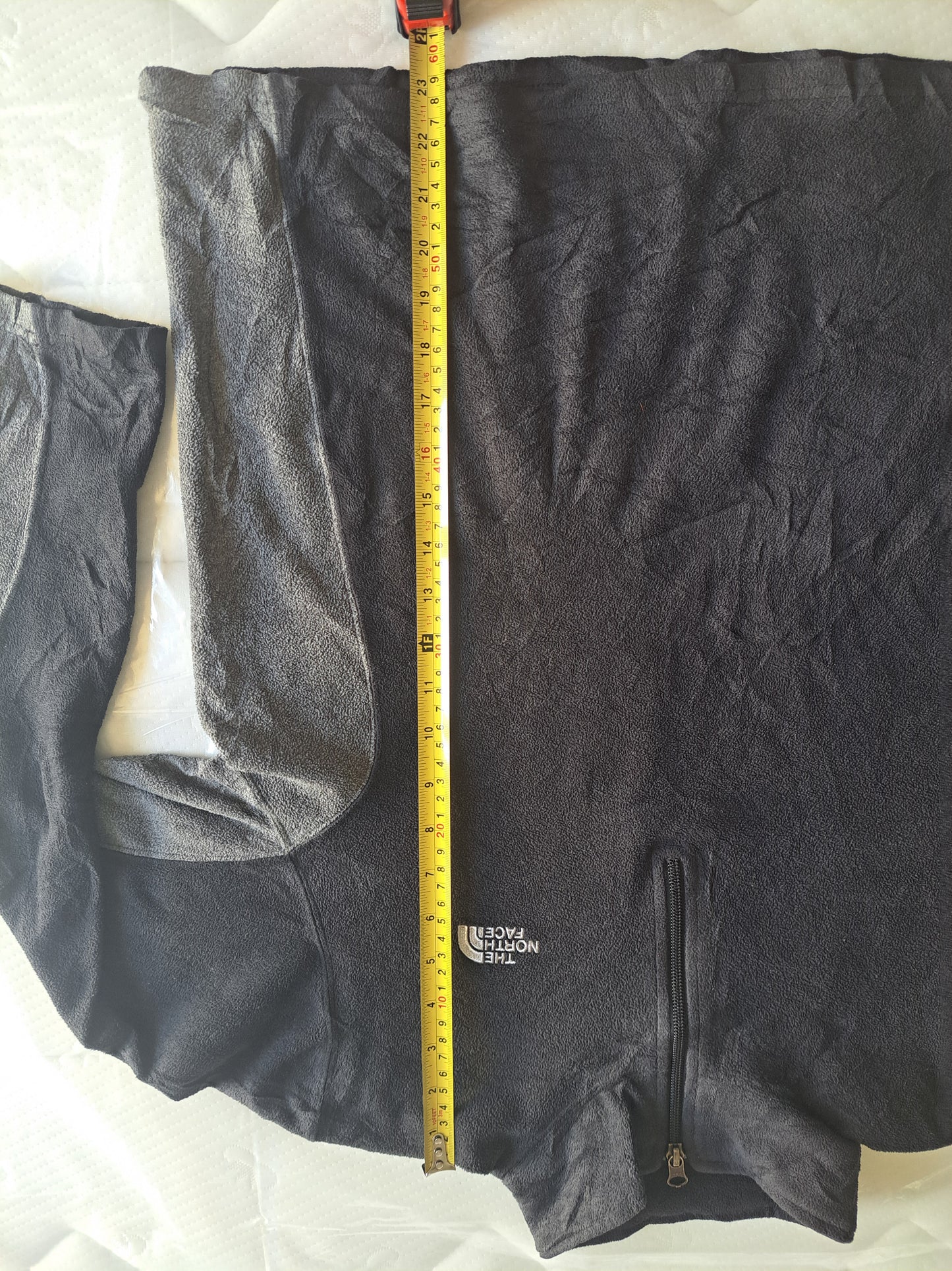 The North Face Polartec 1/4 Zip Fleece Youth XL Black Grey Outdoor Hiking Jacket