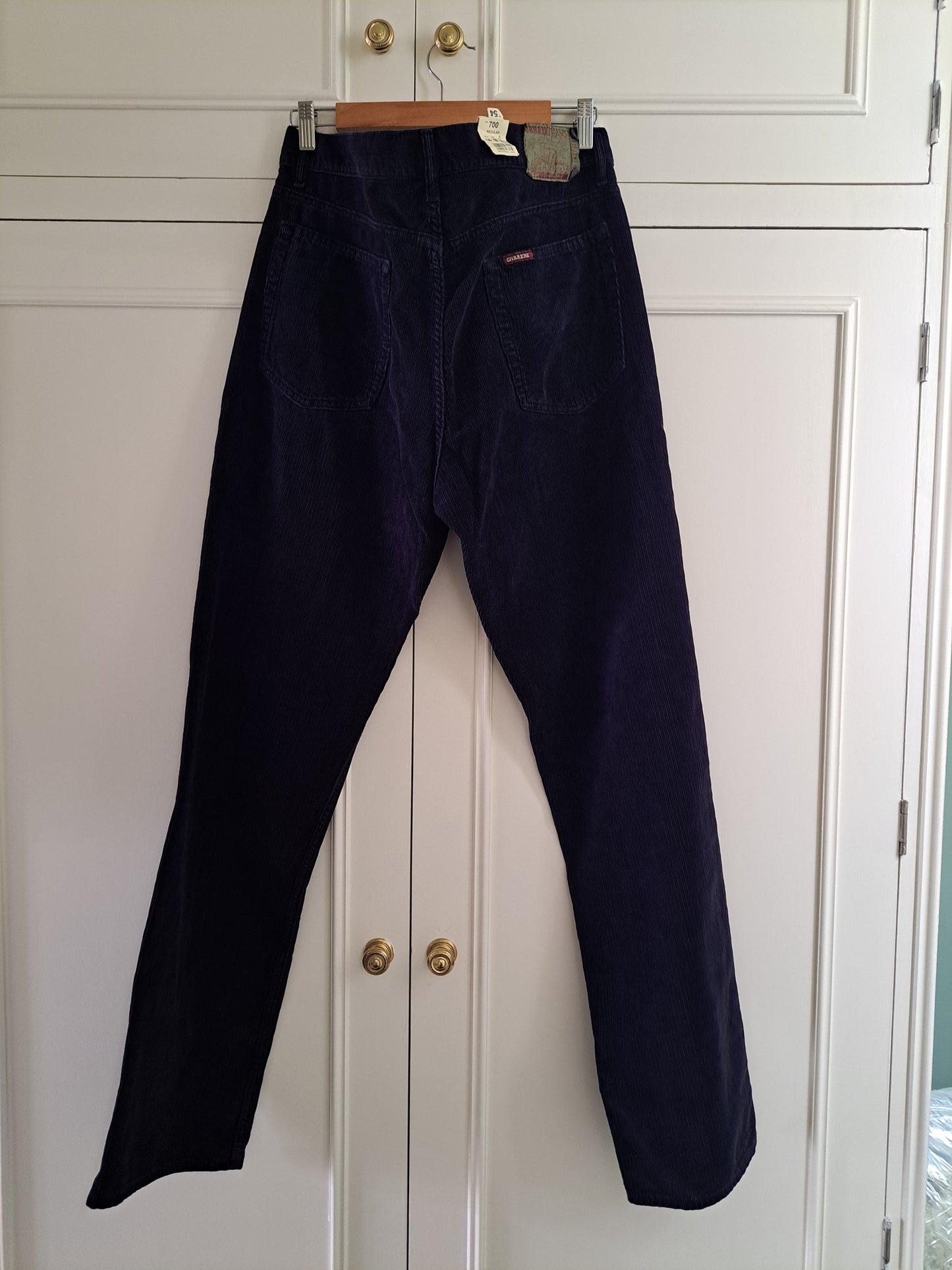 Carrera Navy Corduroy Trousers Straight Leg W38