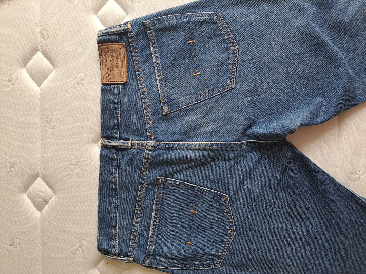 Polo Ralph Lauren Straight Leg Distressed Blue Denim Jeans W34 L32