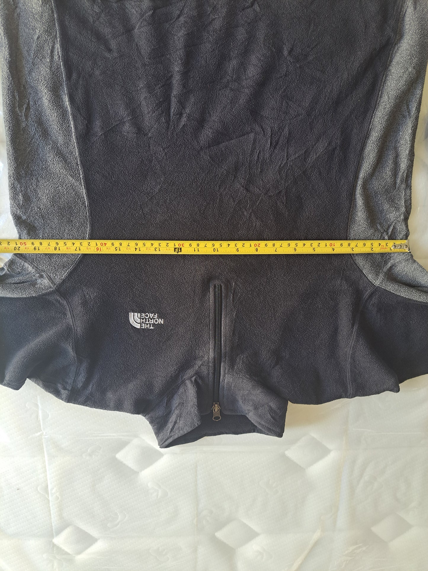 The North Face Polartec 1/4 Zip Fleece Youth XL Black Grey Outdoor Hiking Jacket
