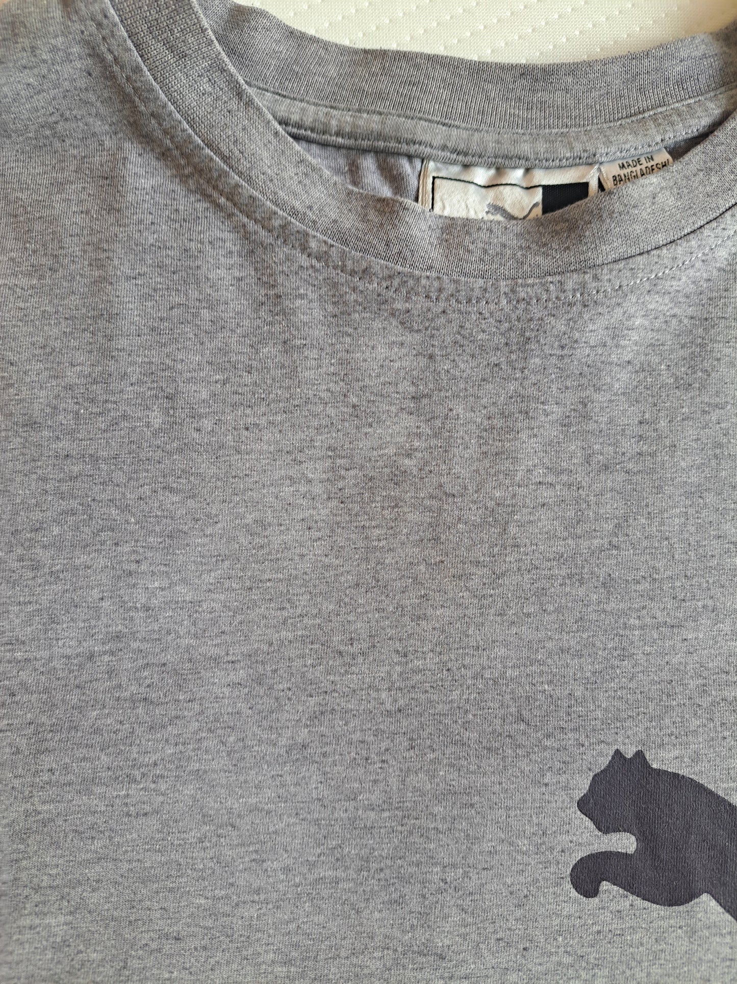 Puma Graphic T Shirt Grey Casual Sportswear Tee Size XL