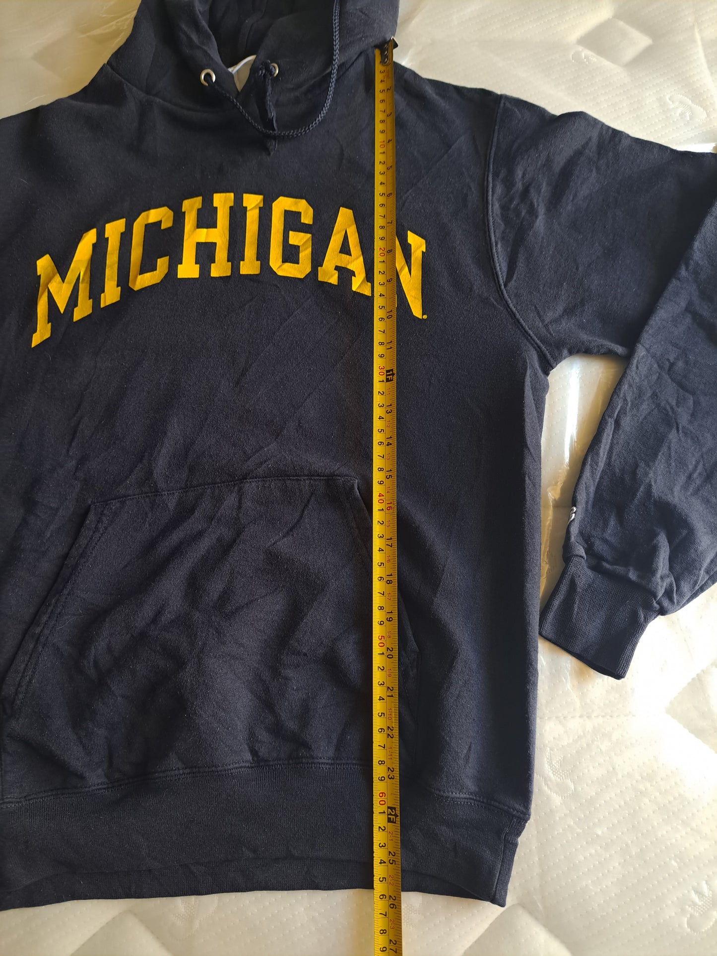 Champion Michigan Hoodie Navy S Varsity College Pullover Y2K Streetwear Sweatshi
