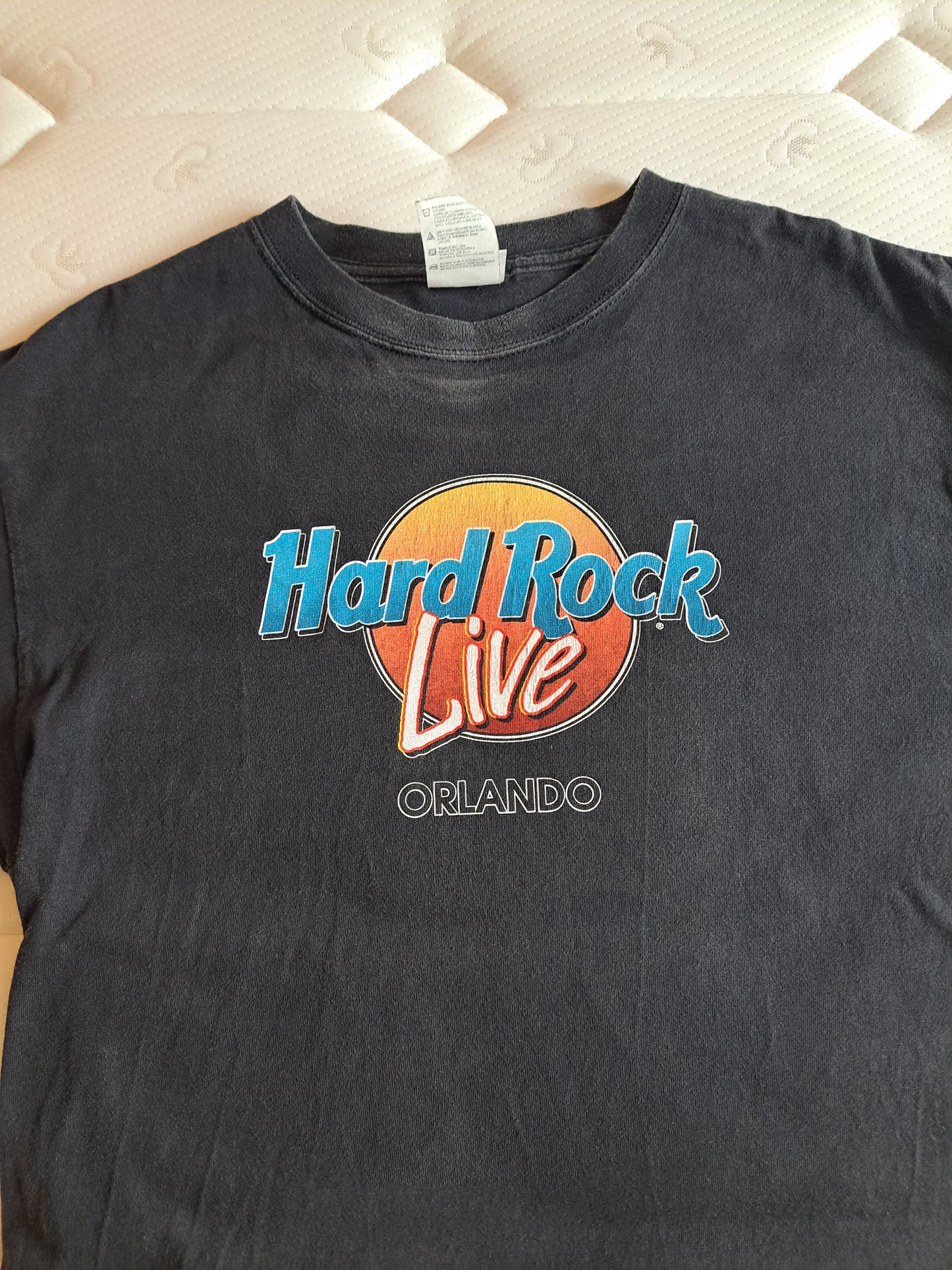 Hard Rock Cafe Orlando Graphic T Shirt Black Logo Tee Size Large