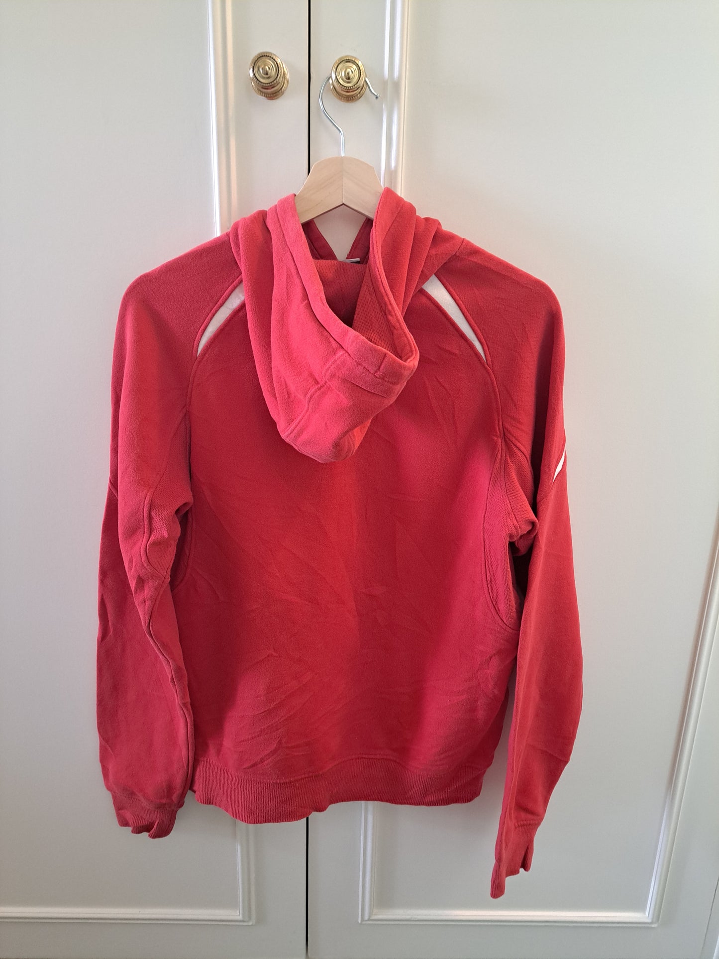 Reebok Red Y2K Hoodie XS Vintage Style Sports Sweatshirt
