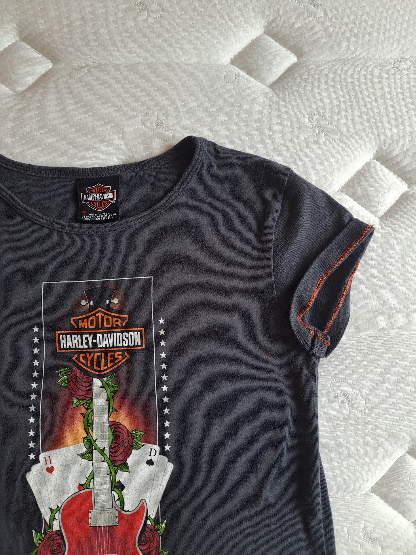Harley-Davidson Graphic T Shirt Grey Biker Rock Style Women’s Size M 100% Cotton