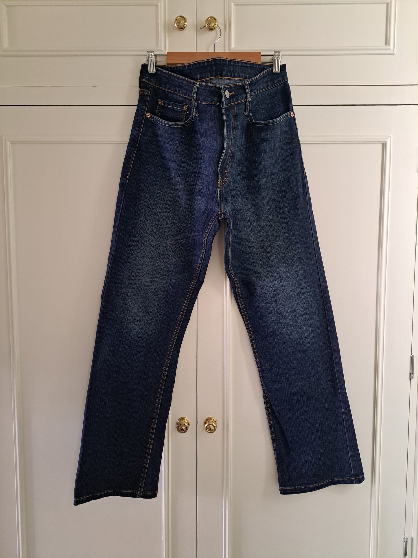 Walter Bless Vintage Style Dark Wash Straight Leg Jeans W34 L30
